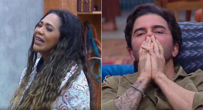 Darlin Ferrattry conversa com Jottapê durante A Fazenda 18 Darlin Ferrattry conversa com Jottapê durante A Fazenda 18