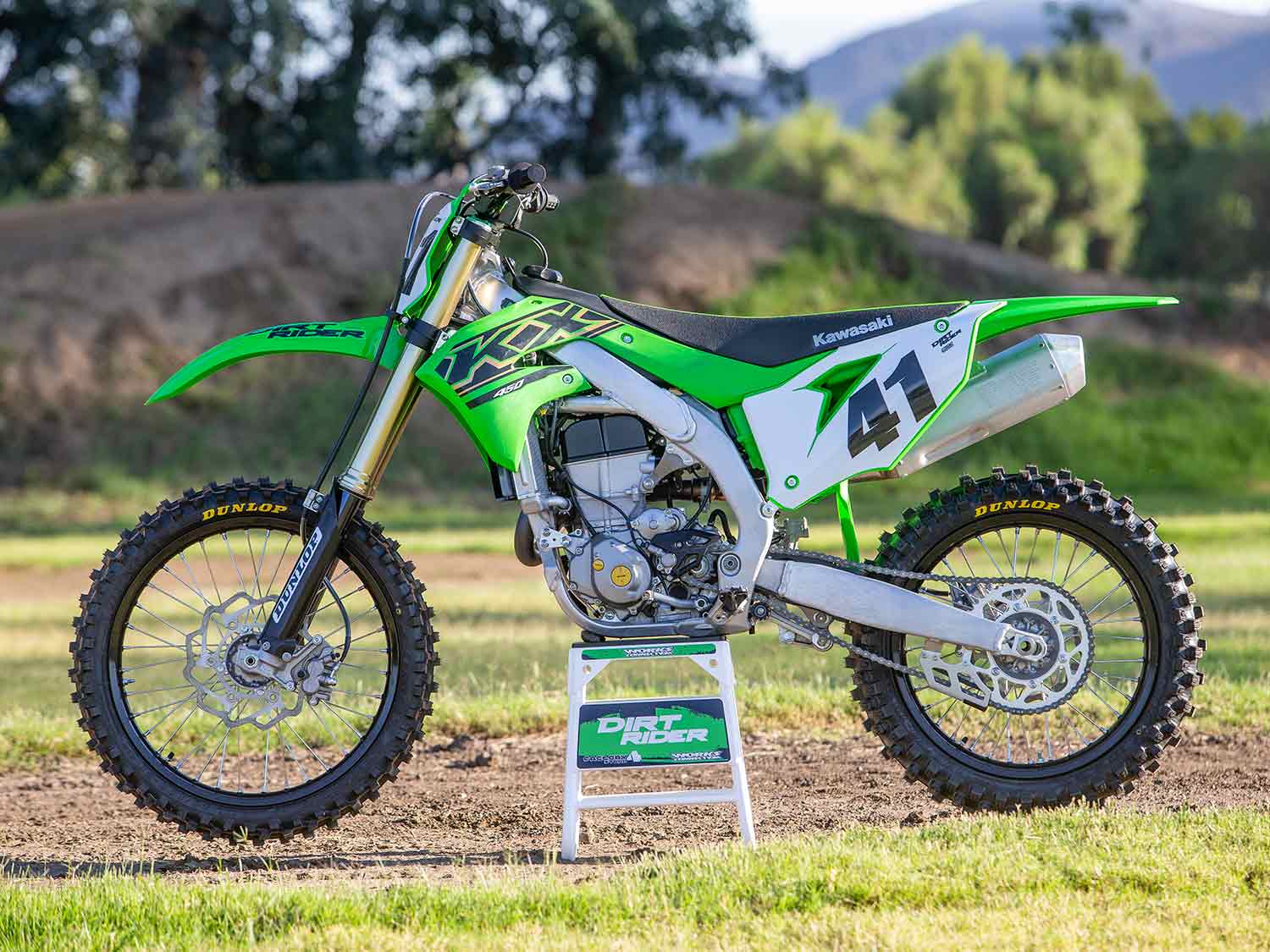 Green dirt outlet bike kawasaki