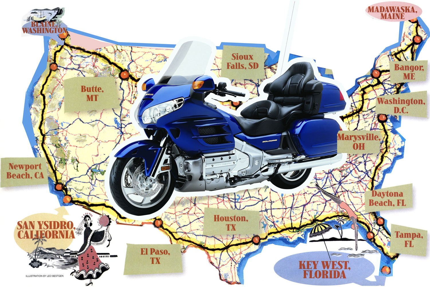 Cycle World's Four Corners Tour Aboard The 2001 Honda GL1800