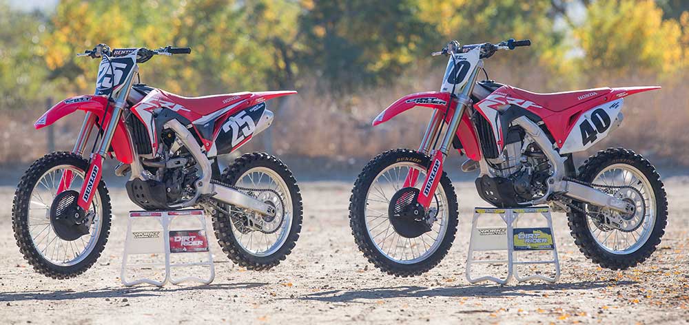 18 Honda Crf250r Vs 18 Honda Crf450r Dirt Rider