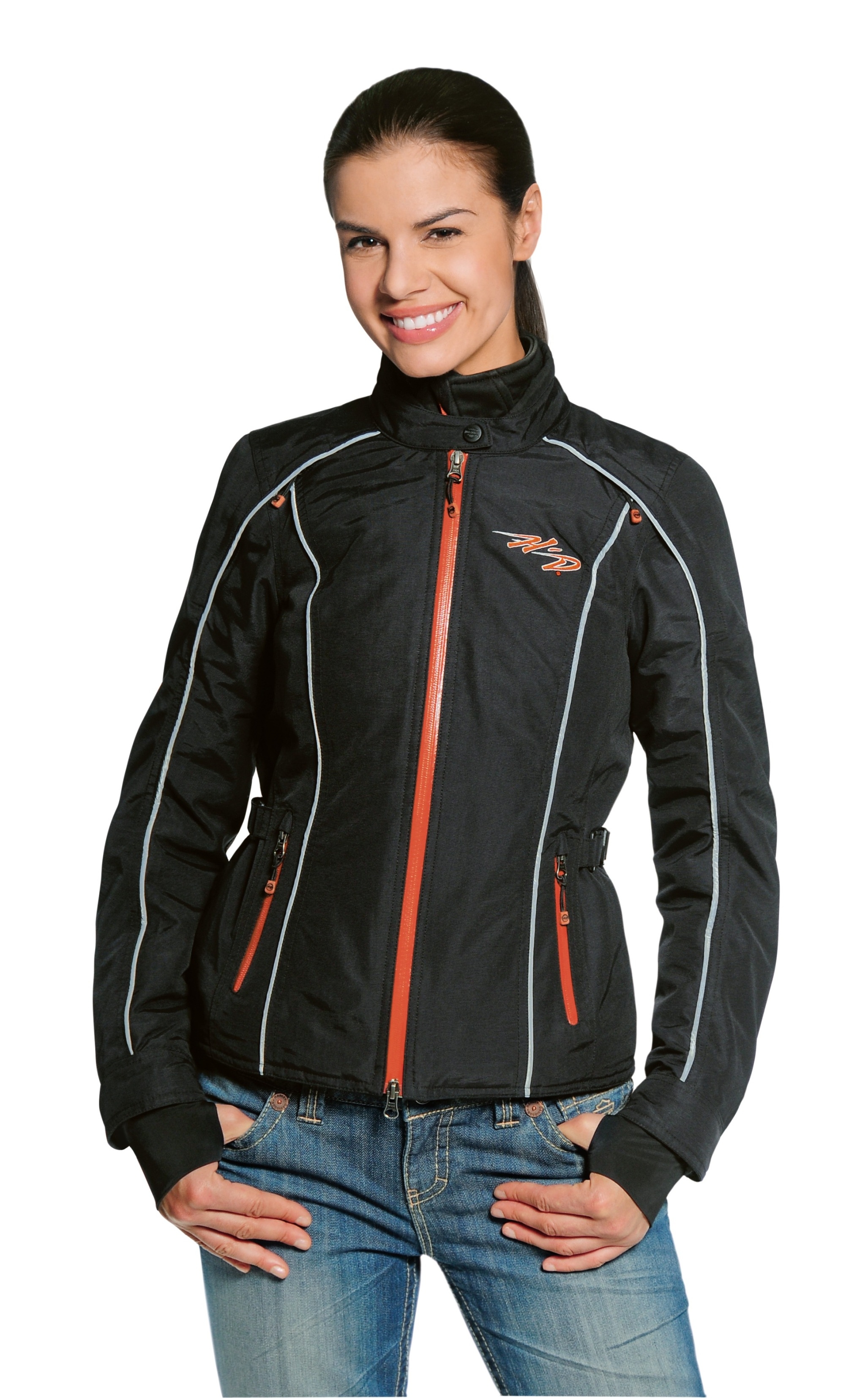 Harley-Davidson Women's Full Speed II Waterproof Rain Jacket, Colorblocked - 3W