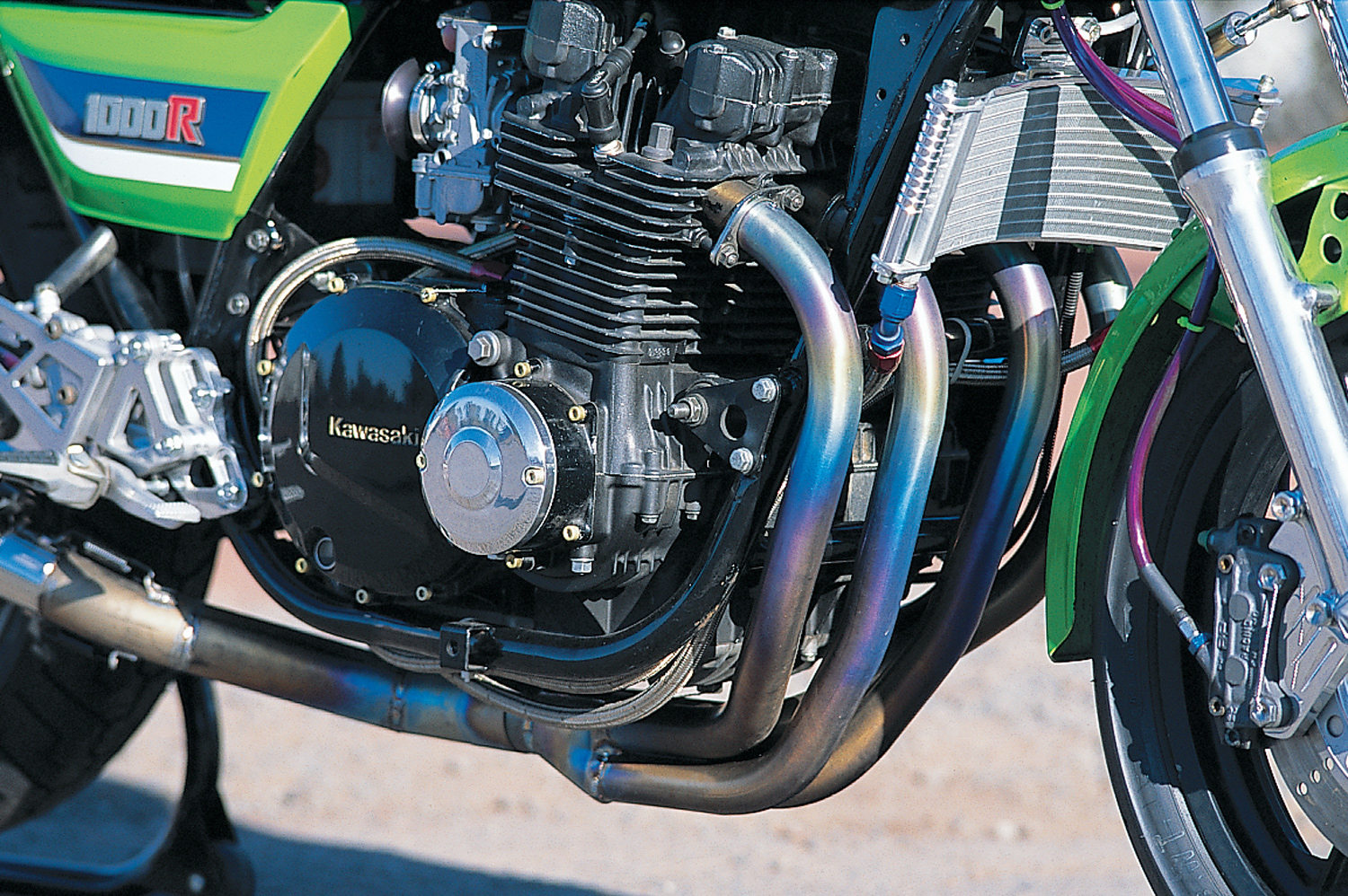 かずG Dreamin' Green with Muzzy's Dave Turner's 1982 Kawasaki KZ1000R