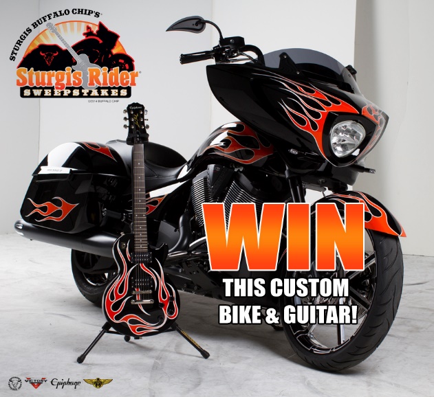 Custom Victory Cross Country And Epiphone Guitar Unveiled At Bike