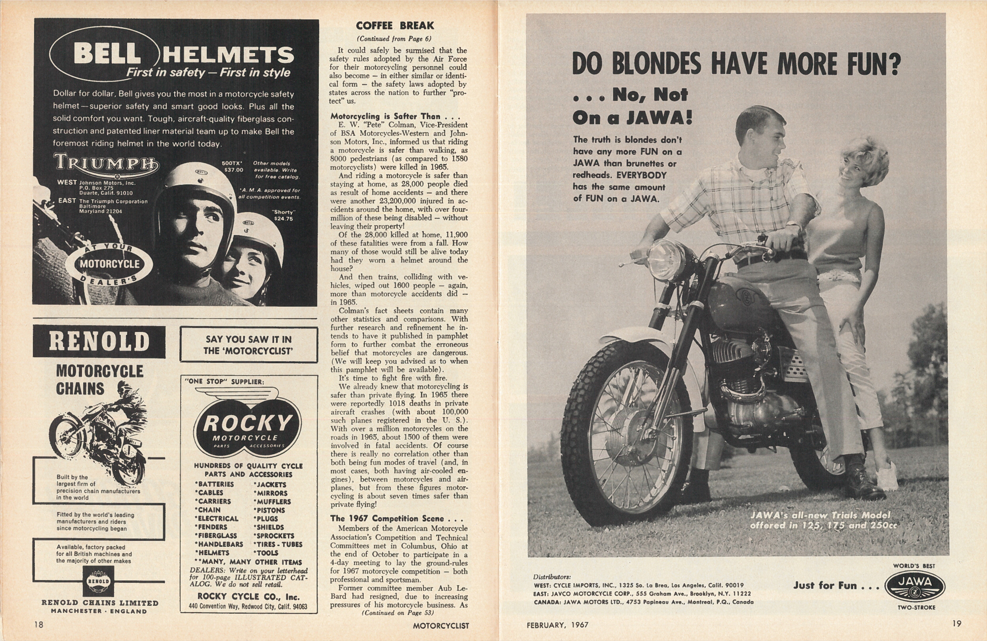 Vintage May 1962 CYCLE Magazine Scrambler Daytona Harley Ducati L2862 