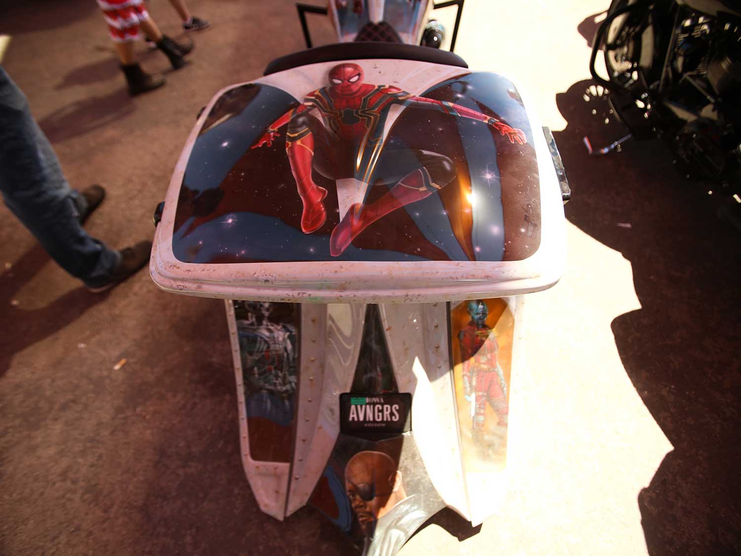This bagger has an Avengers paint job at Sturgis 2020