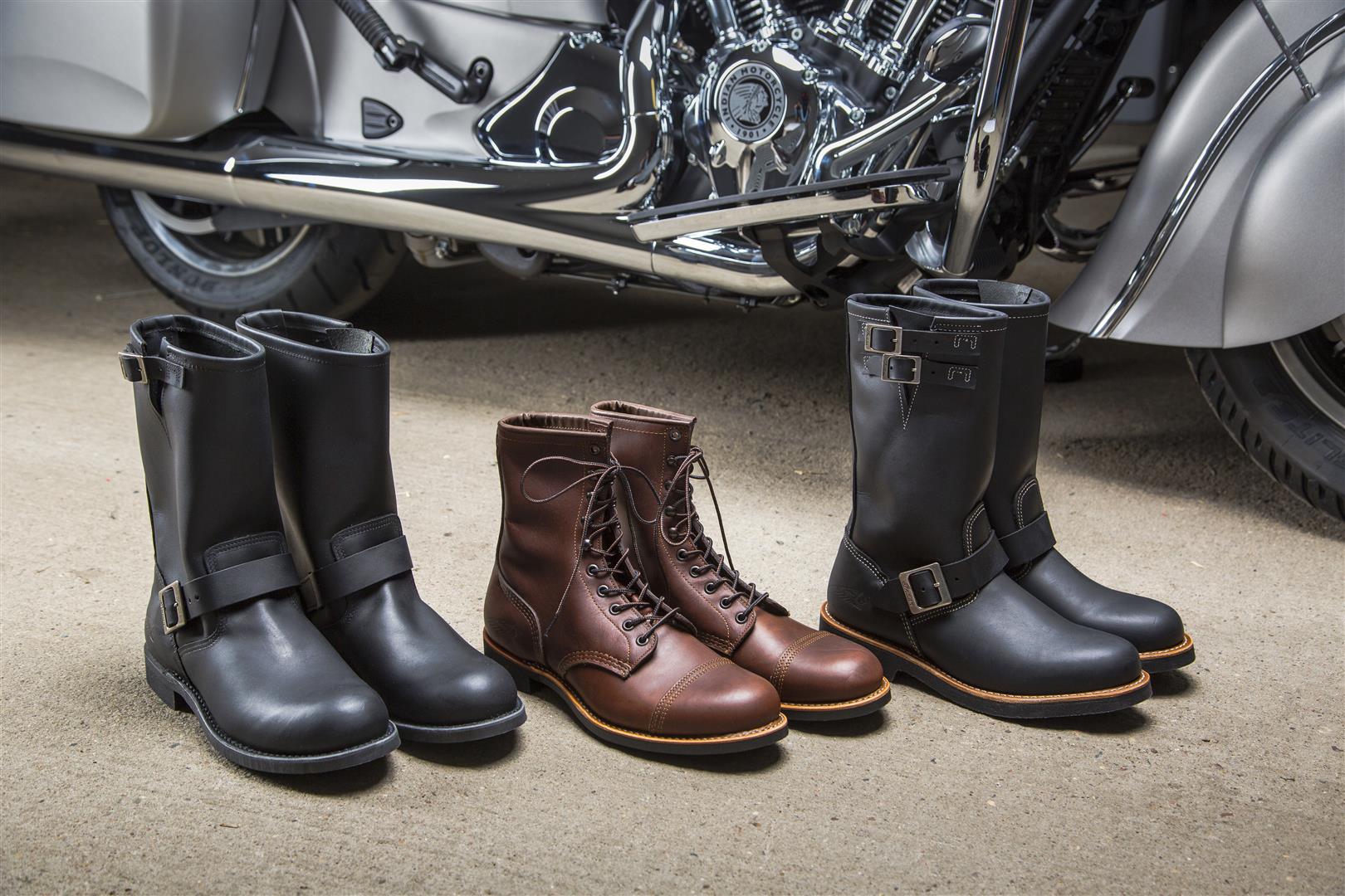 Red Wing Motorcycle Boots by Indian