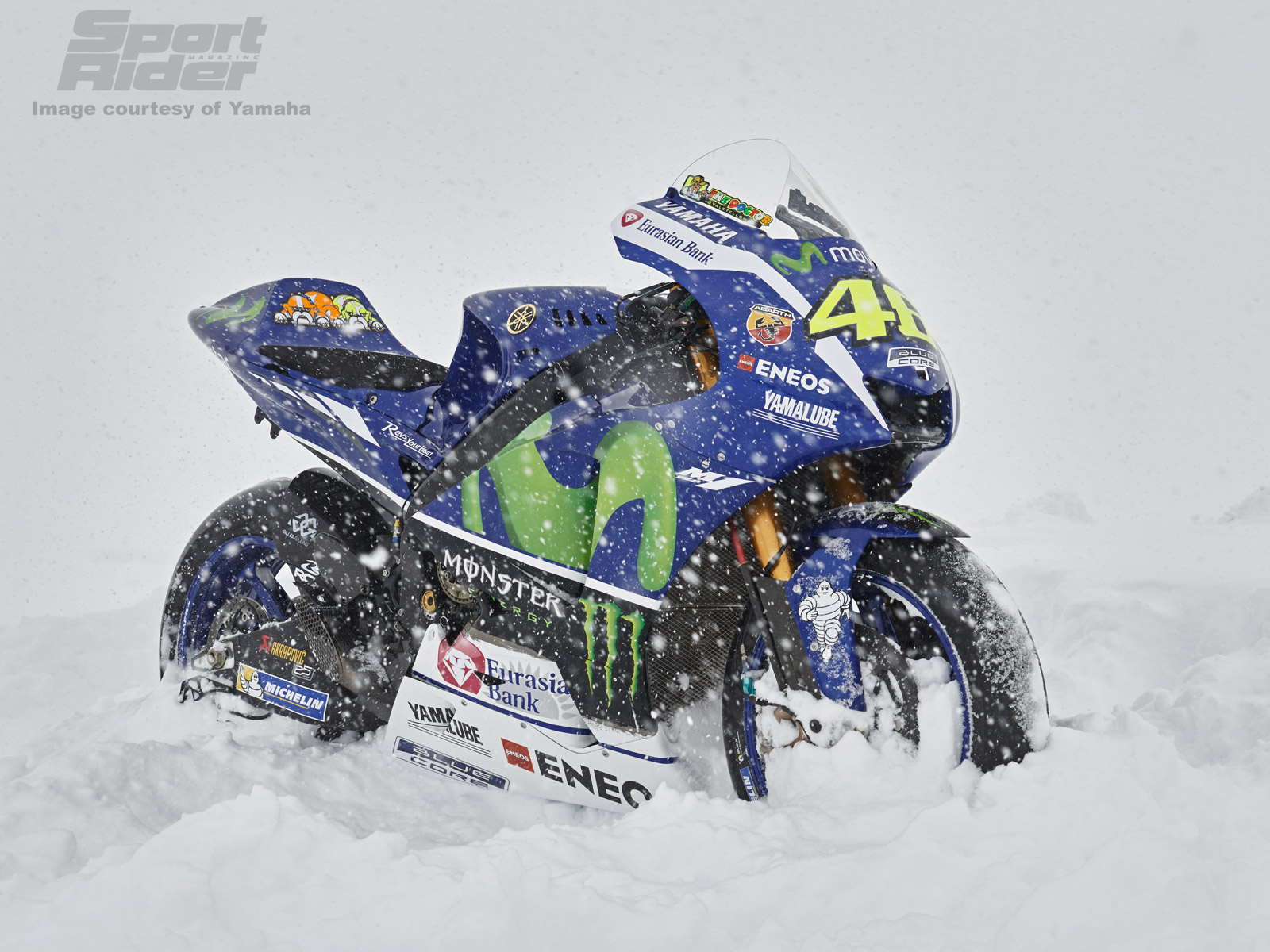 Gallery: 2016 Yamaha M1 MotoGP BikesIn The Snow! | Cycle World
