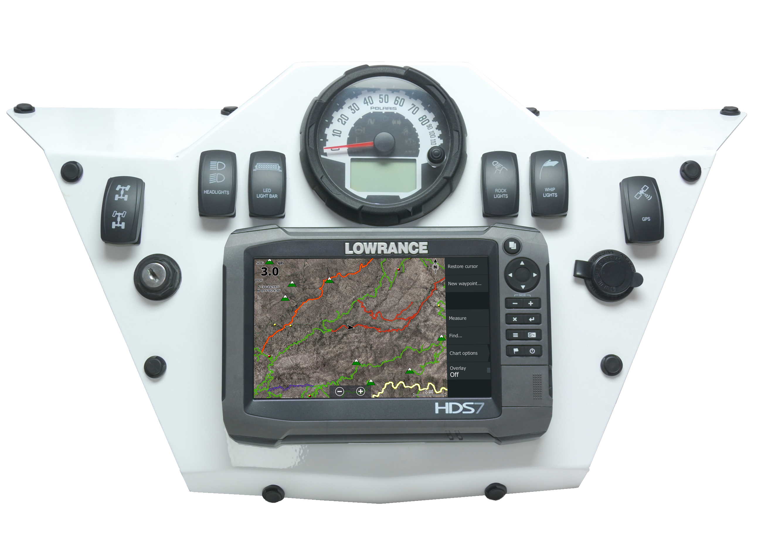 Lowrance HDS7 Touch GPS Dash for Polaris RZR