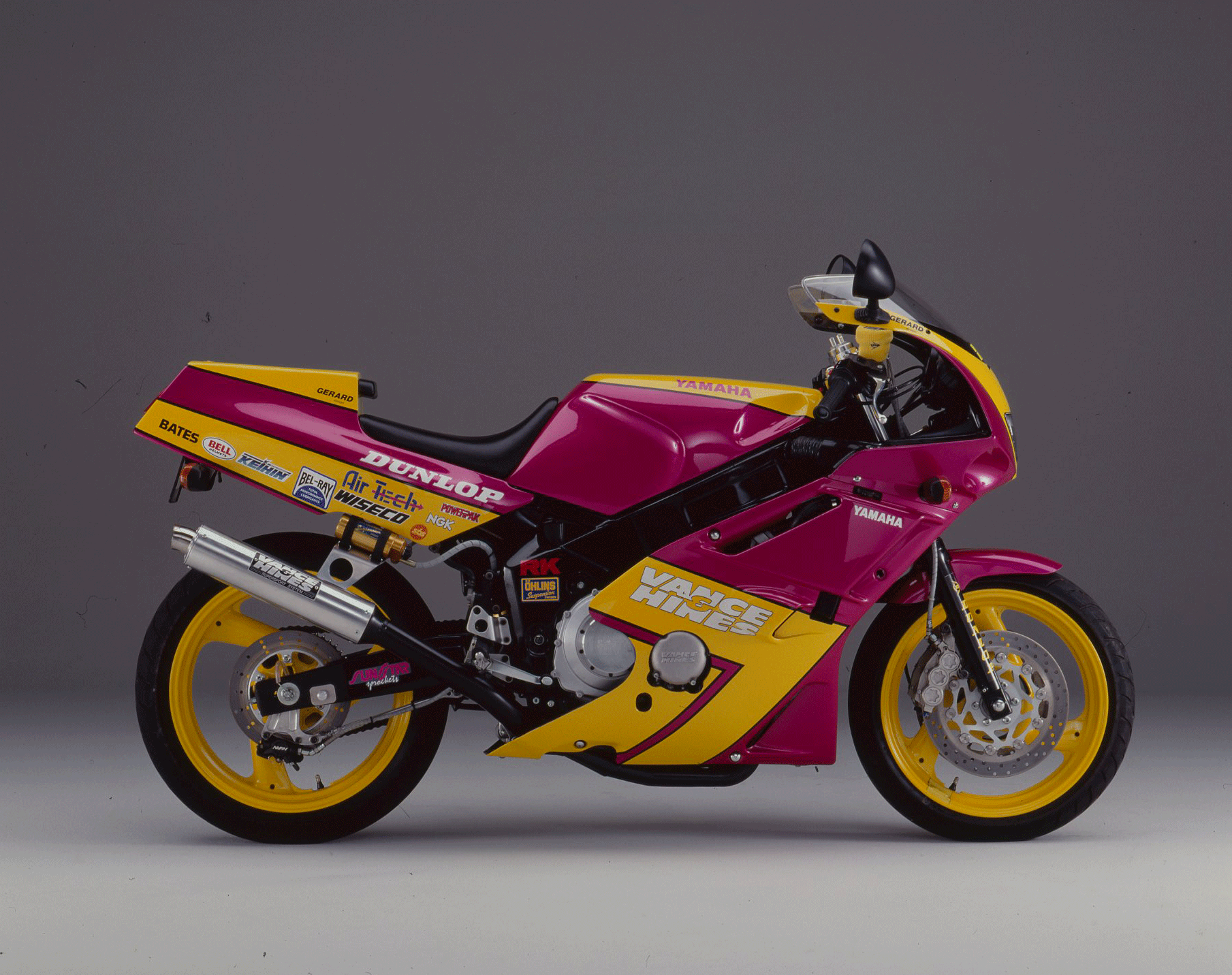 This Vance and Hines-modified Yamaha FZR600 was painted to resemble the teams’ early ’90s racebikes.”