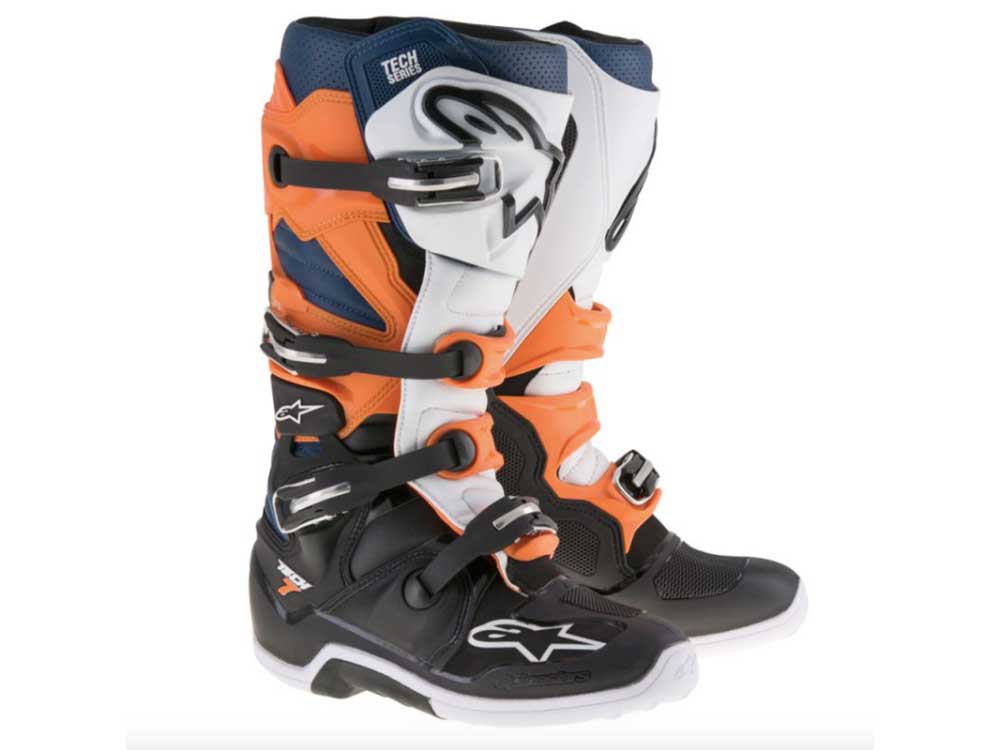 Tech 7 Enduro Off-Road Motocross Boot 10 US, Black Gray Red Fluo 