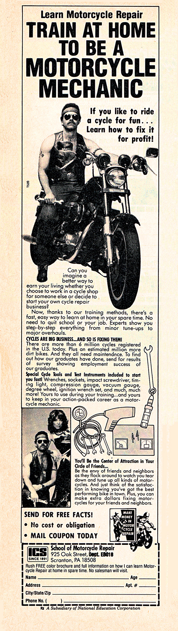 Vintage outlet motorcycle mechanic