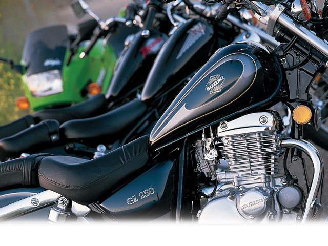 Honda Rebel, Kawasaki Ninja 250R, Suzuki GZ250, And Yamaha Virago