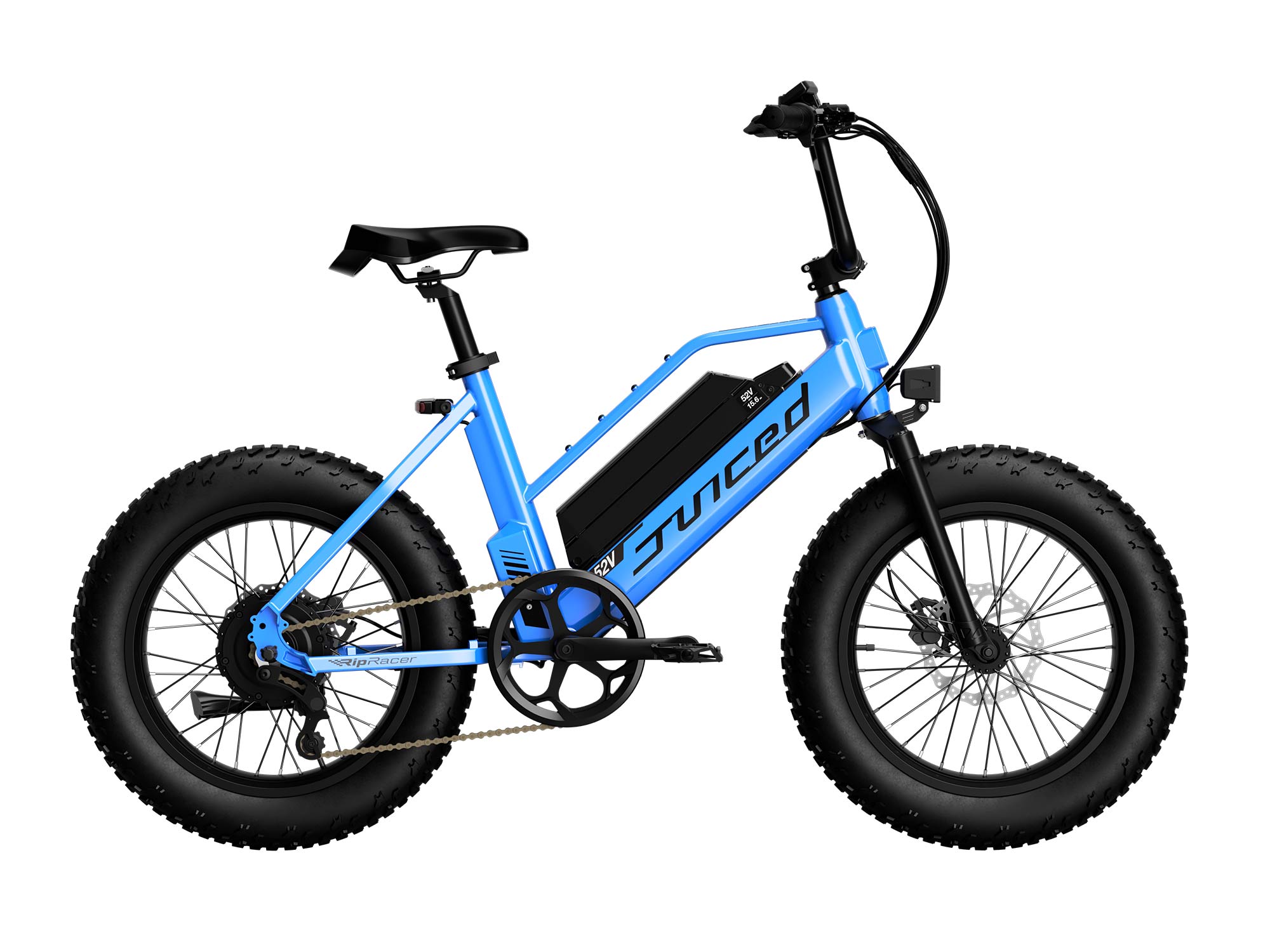 The RipRacer can be configured as a Class 2 or 3 ebike.