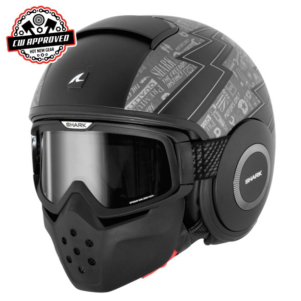 SHARK Men's NC Motorcycle Helmet Black/White XS