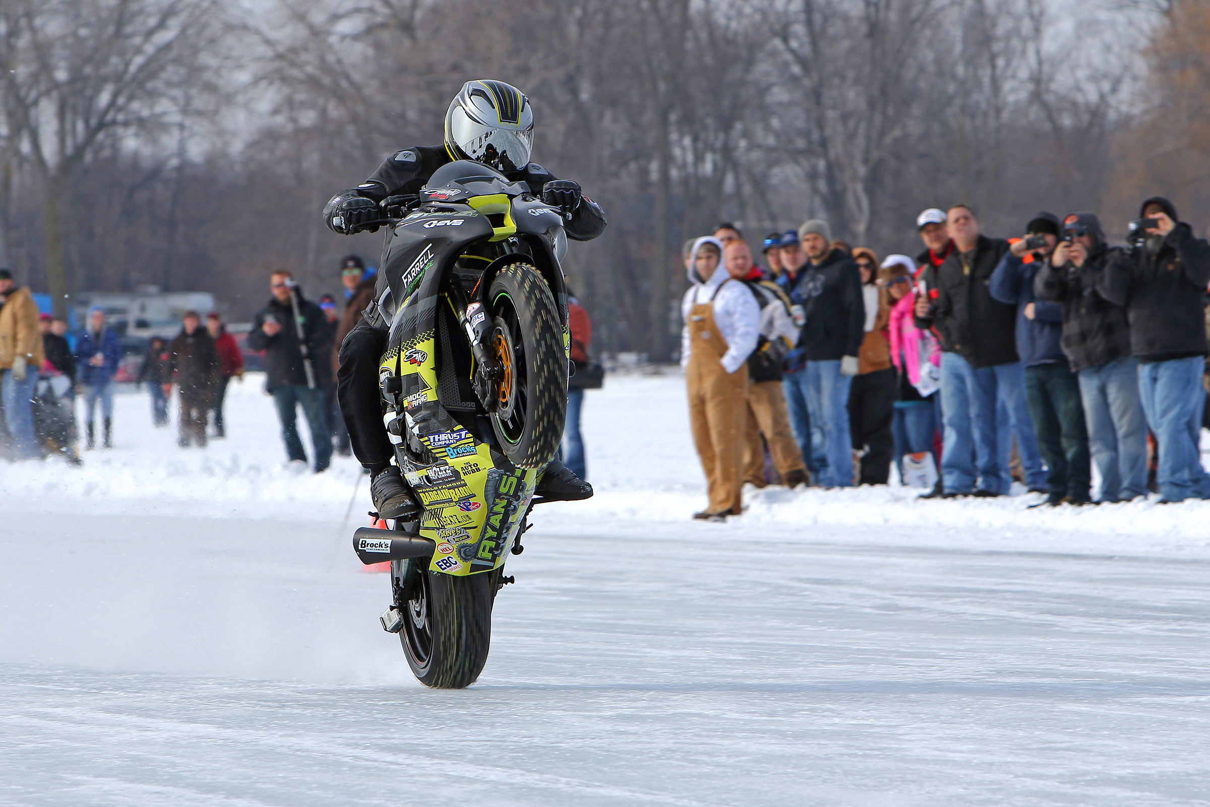 Setting the Guinness World Record for Fastest Wheelie On Ice