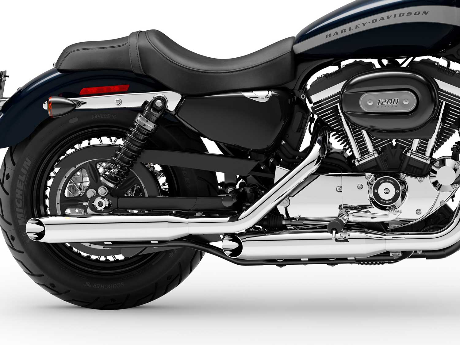 3 Slip On Exhaust Muffler Pipe Black For Harley Davidson Sportster XL1200C 48 Iron 883 2014-2018 2015 2016 2017 