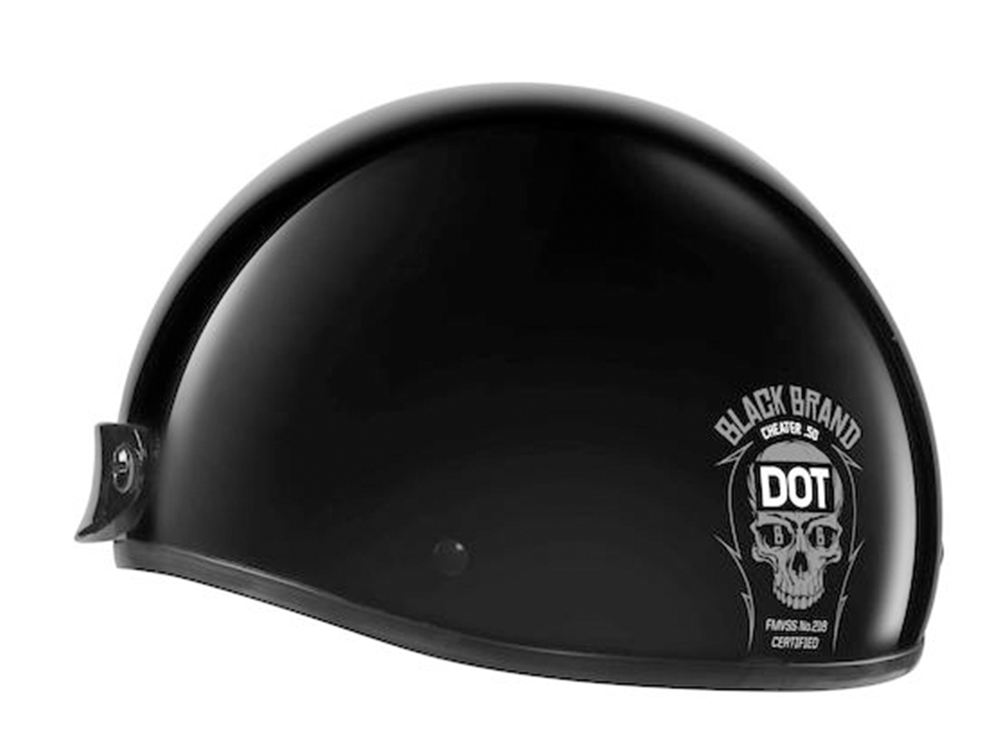 cheater motorcycle helmets Black Brand Cheater .50 Half Helmet