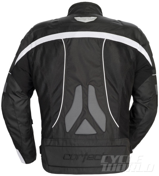 Small Cortech VRX Air 2.0 Mens Street Motorcycle Jacket Black/Gunmetal/Hi-Viz 