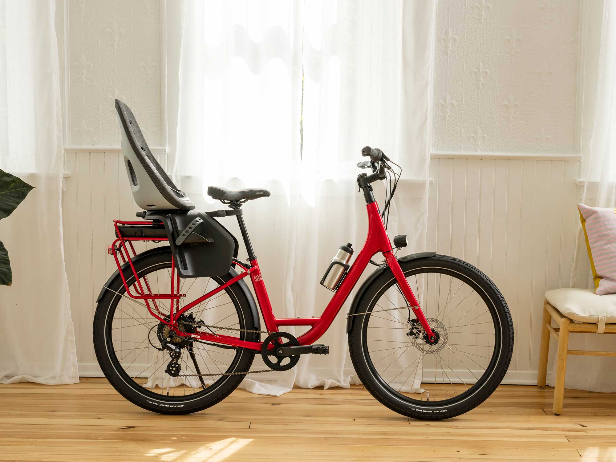 The Charge Comfort 2 e-bike is a smooth ride that fits in tight spaces