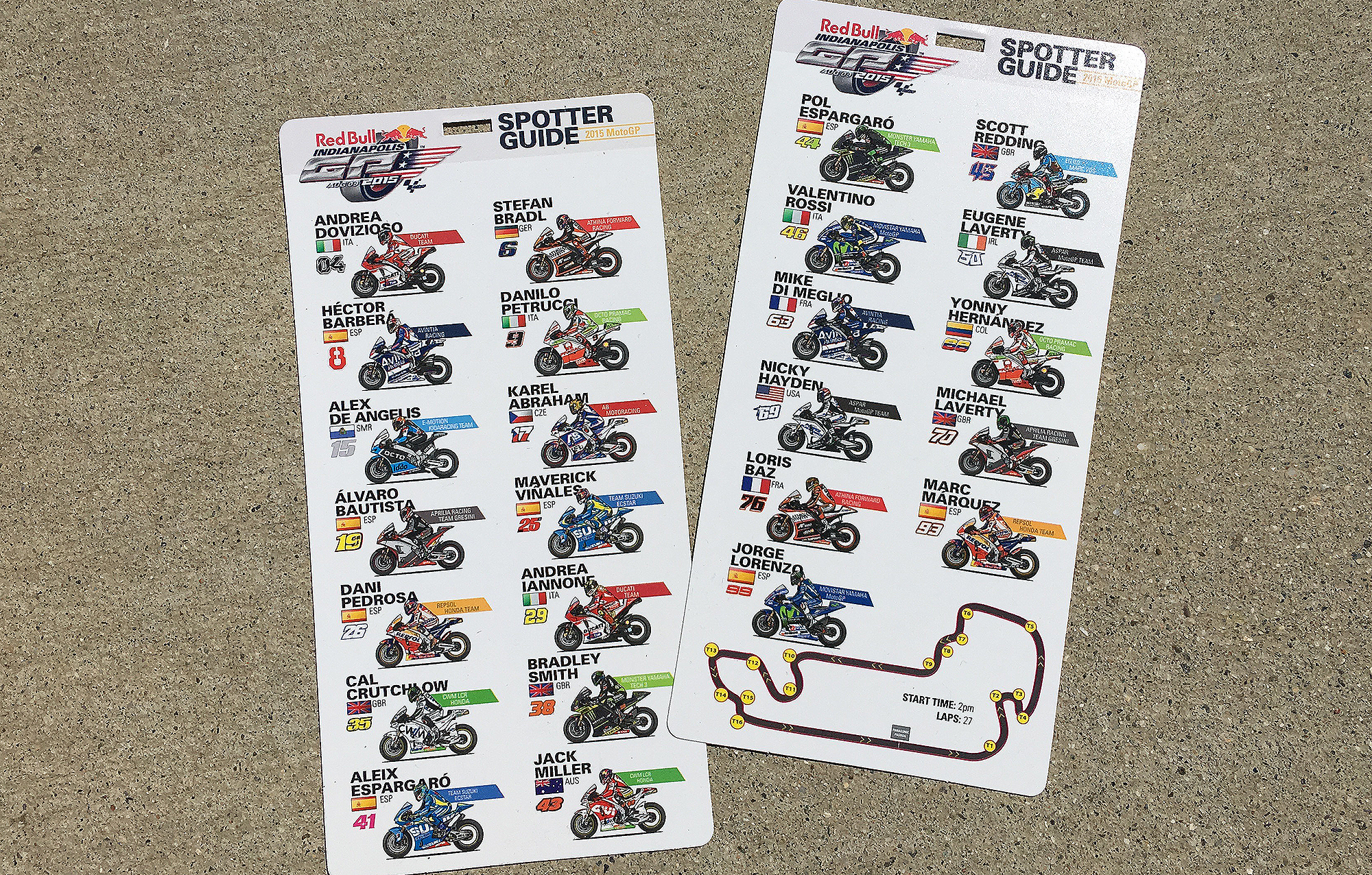 Motorcycle Spotter s Guide Motorcycle Racing Scorecards