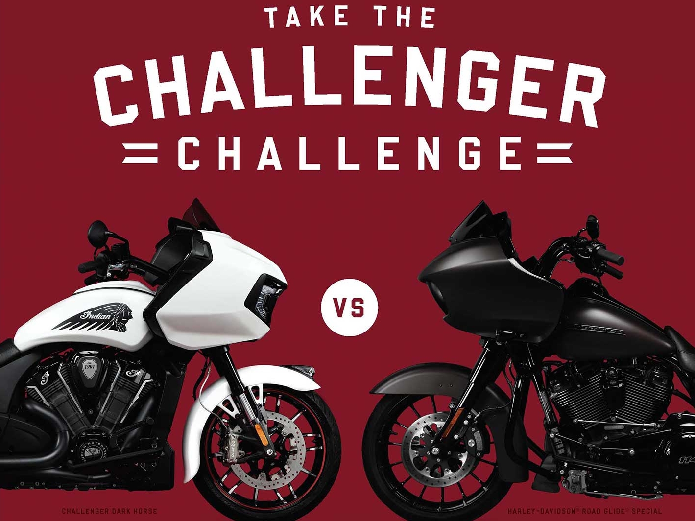 Indian Motorcycle Challenges The Harley Davidson Road Glide Motorcycle Cruiser
