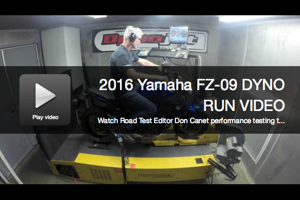 2016 Yamaha FZ-09 Naked Bike DYNO RUN VIDEO & PERFORMANCE CHART