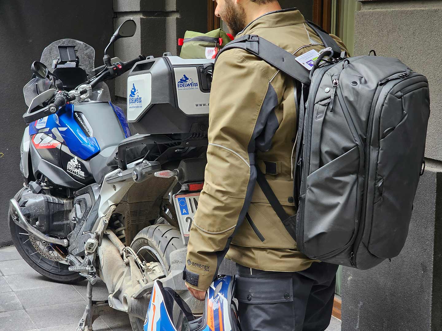 Motorcycle travel backpack online