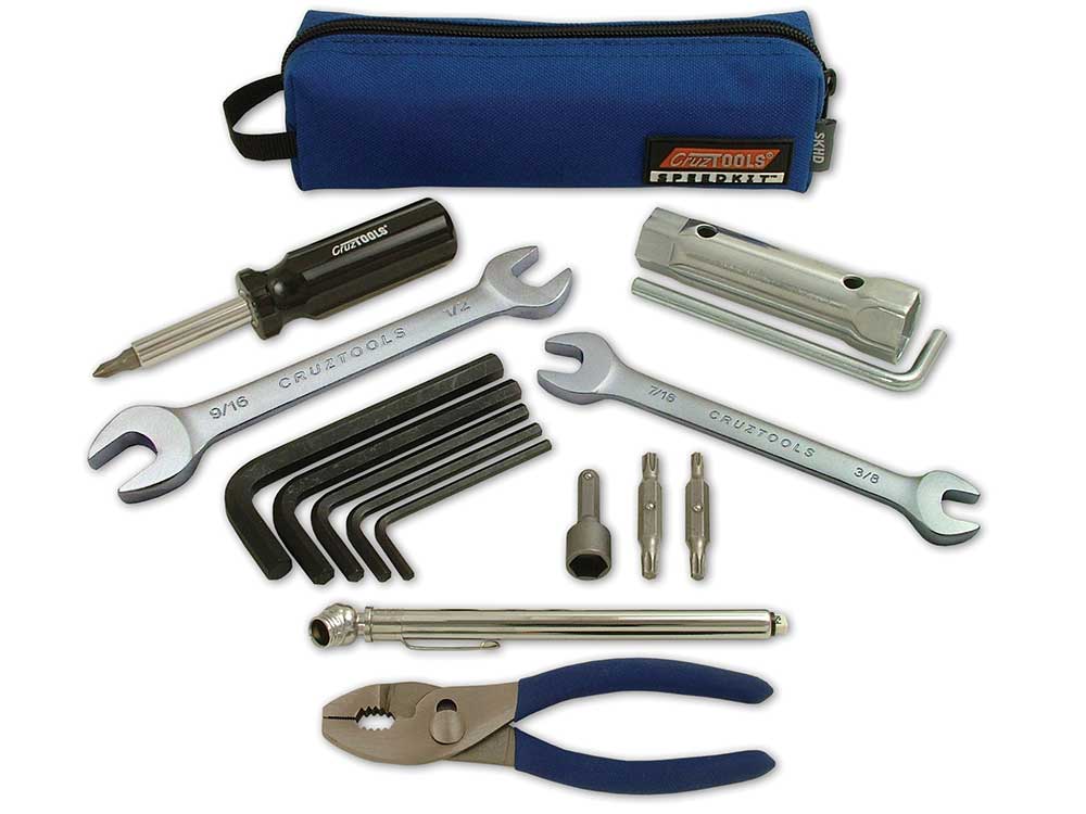 5Pcs/SET Motorcycle Tool Kit Spanner Wrench Screwdriver Bag Pliers Storage P3P4