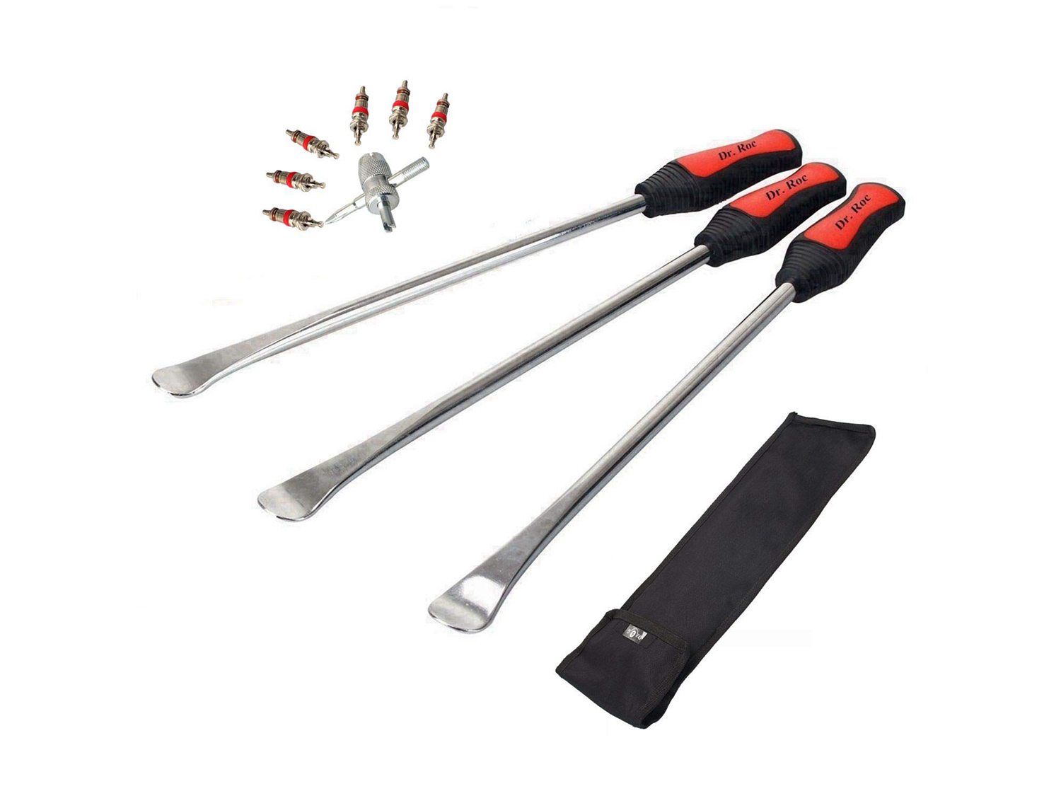 3pcs Tire Lever Spoon Iron Tool Motorcycle Bike Tire Changing Kits Case 