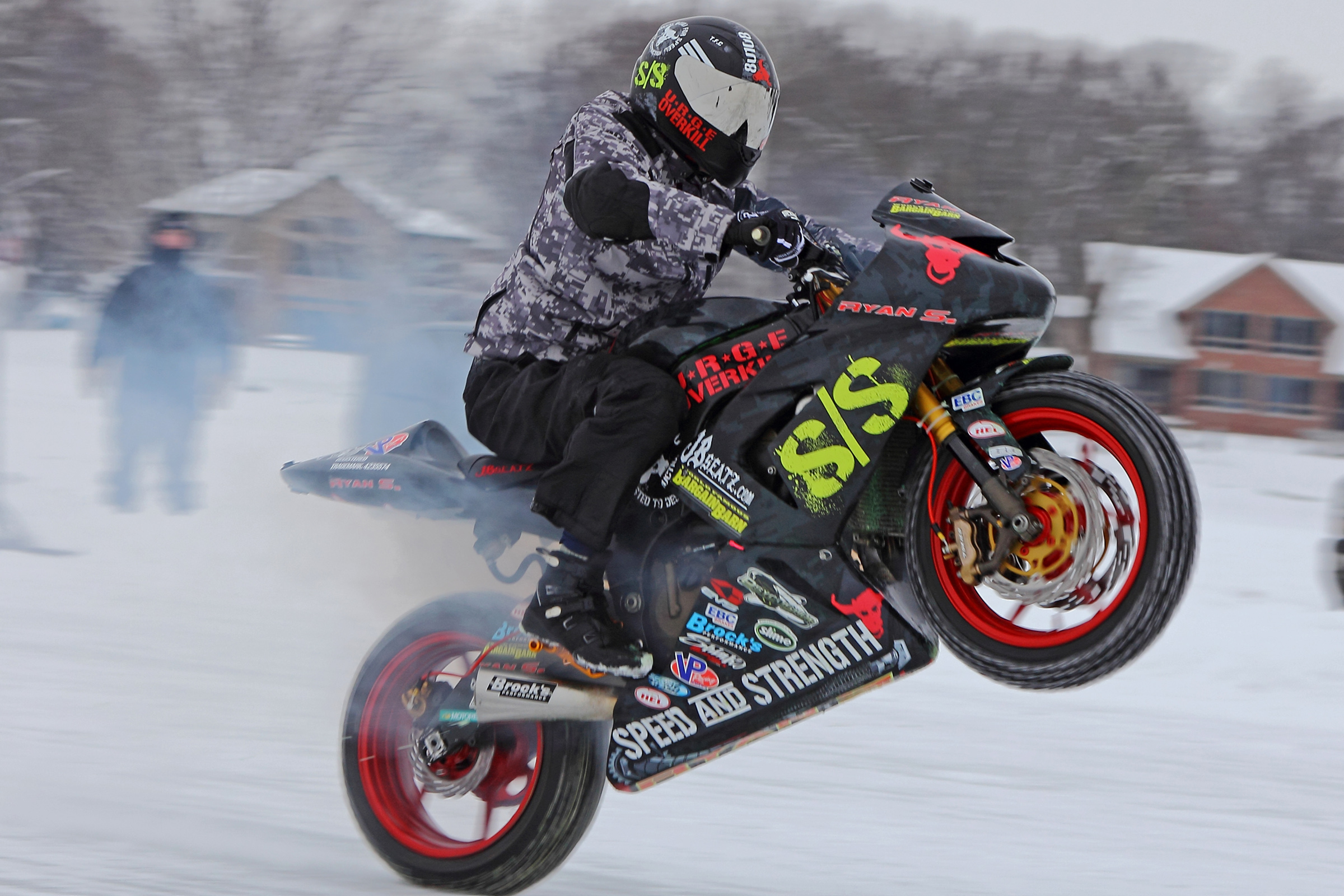 Fastest Wheelie On Ice | Motorcyclist