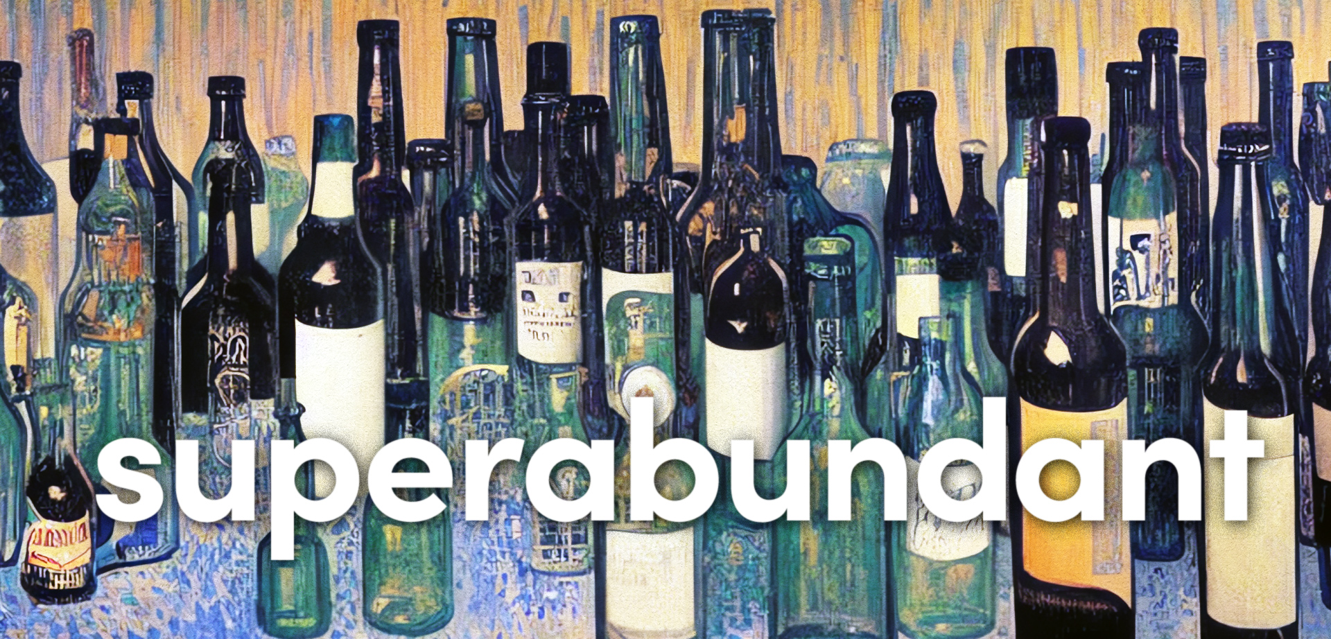 A painting of empty bottles.