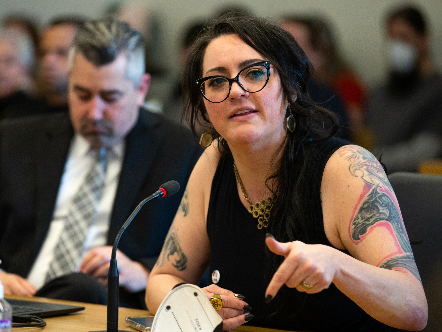 Dajah Beck, who was shot during a shooting at Normandale Park on Feb. 19, 2022, also recorded audio and video of the event. She played audio excerpts of that footage during her victim impact statement at Benjamin J. Smith's sentencing hearing in Multnomah County Circuit Court on Tuesday, April 18, 2023. Smith, 44, was convicted of second-degree murder and other charges and sentenced to life in prison.