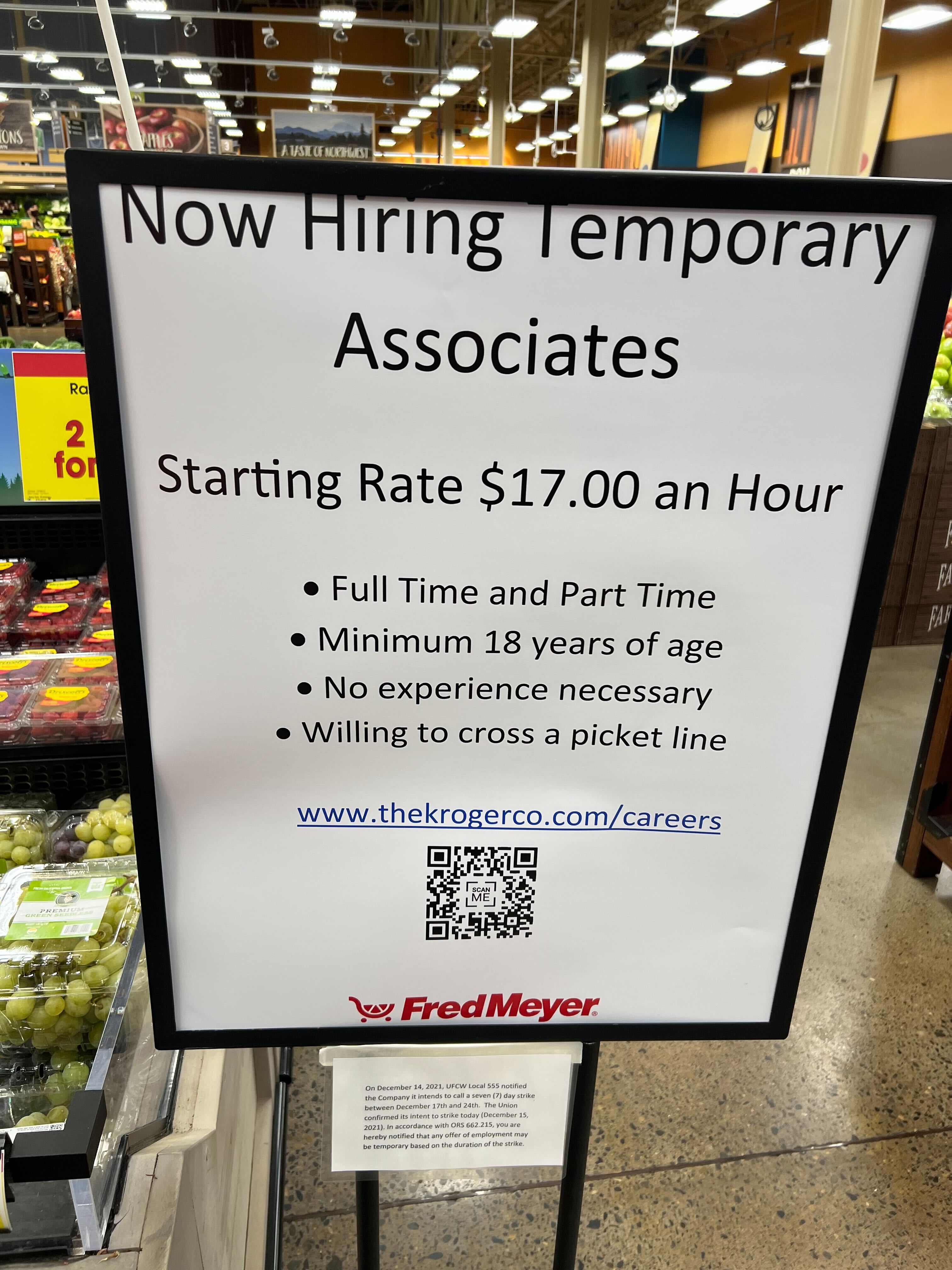 Thousands of Fred Meyer, QFC employees in Oregon go on strike - OPB