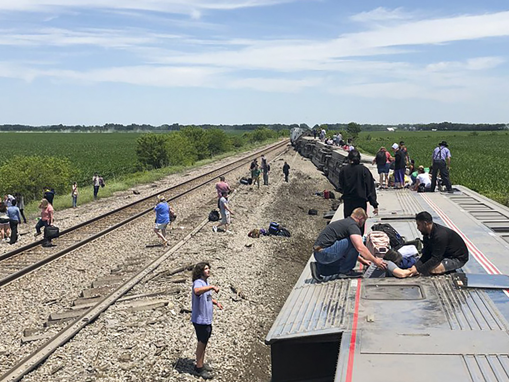 3 dead, multiple injured after an Amtrak train hits a truck and derails ...