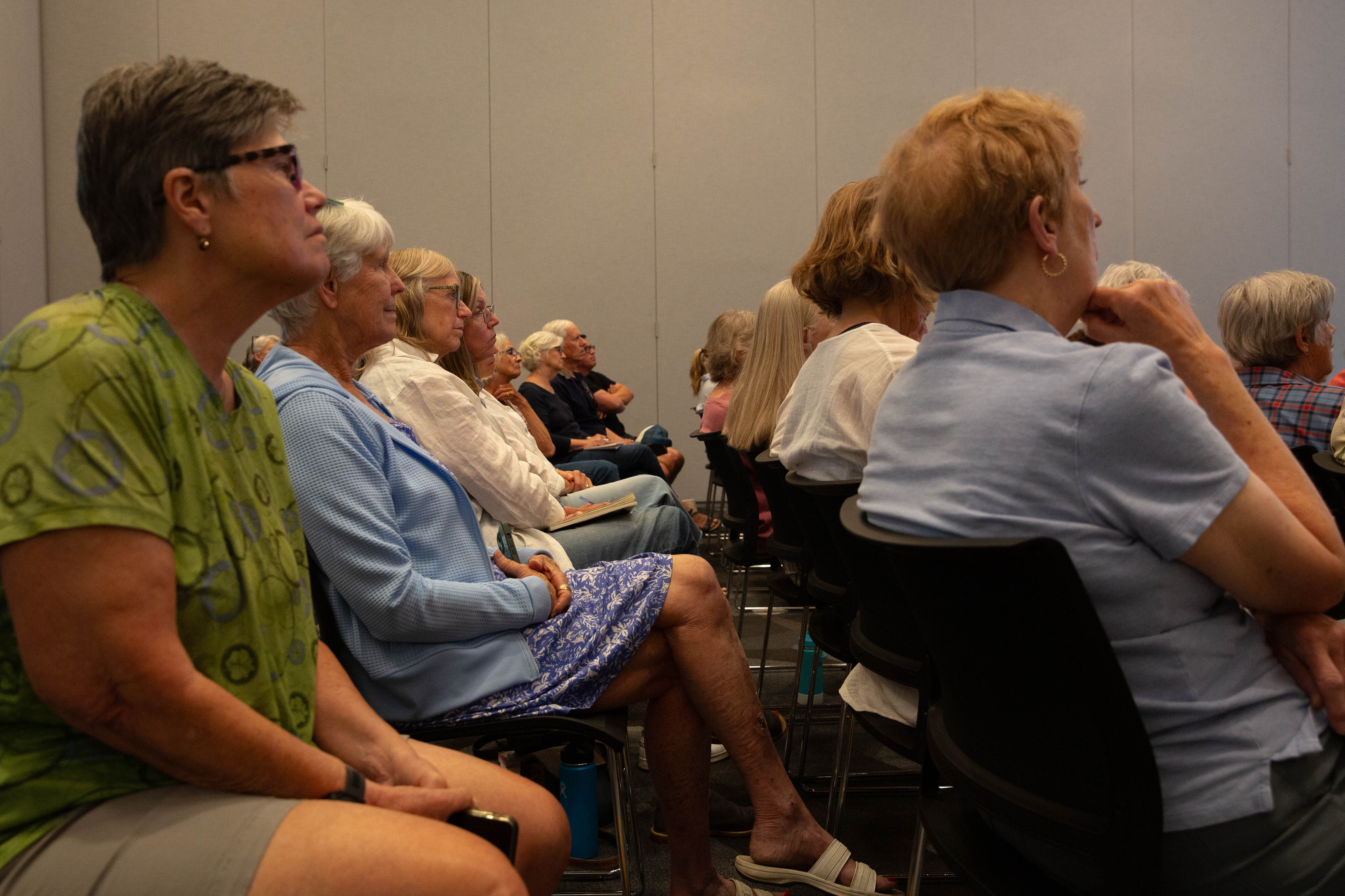About 60 people attended an educational event about ranked-choice voting in Bend, Ore., on July 13, 2026.