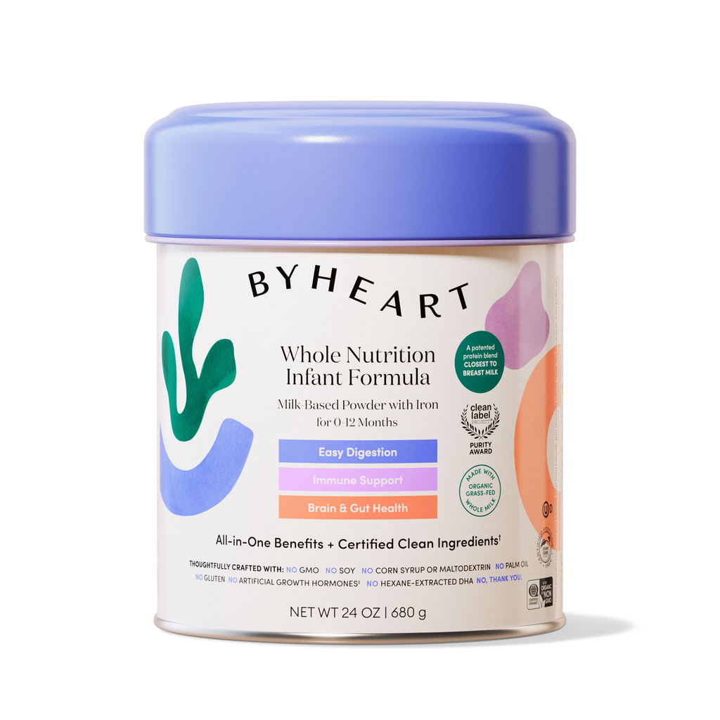 This undated image provided by ByHeart shows ByHeart formula products.