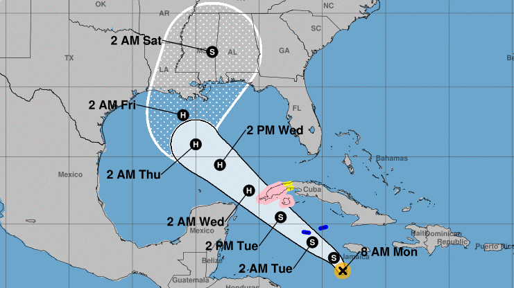 Download Tropical Storm Hurricane Delta Track PNG