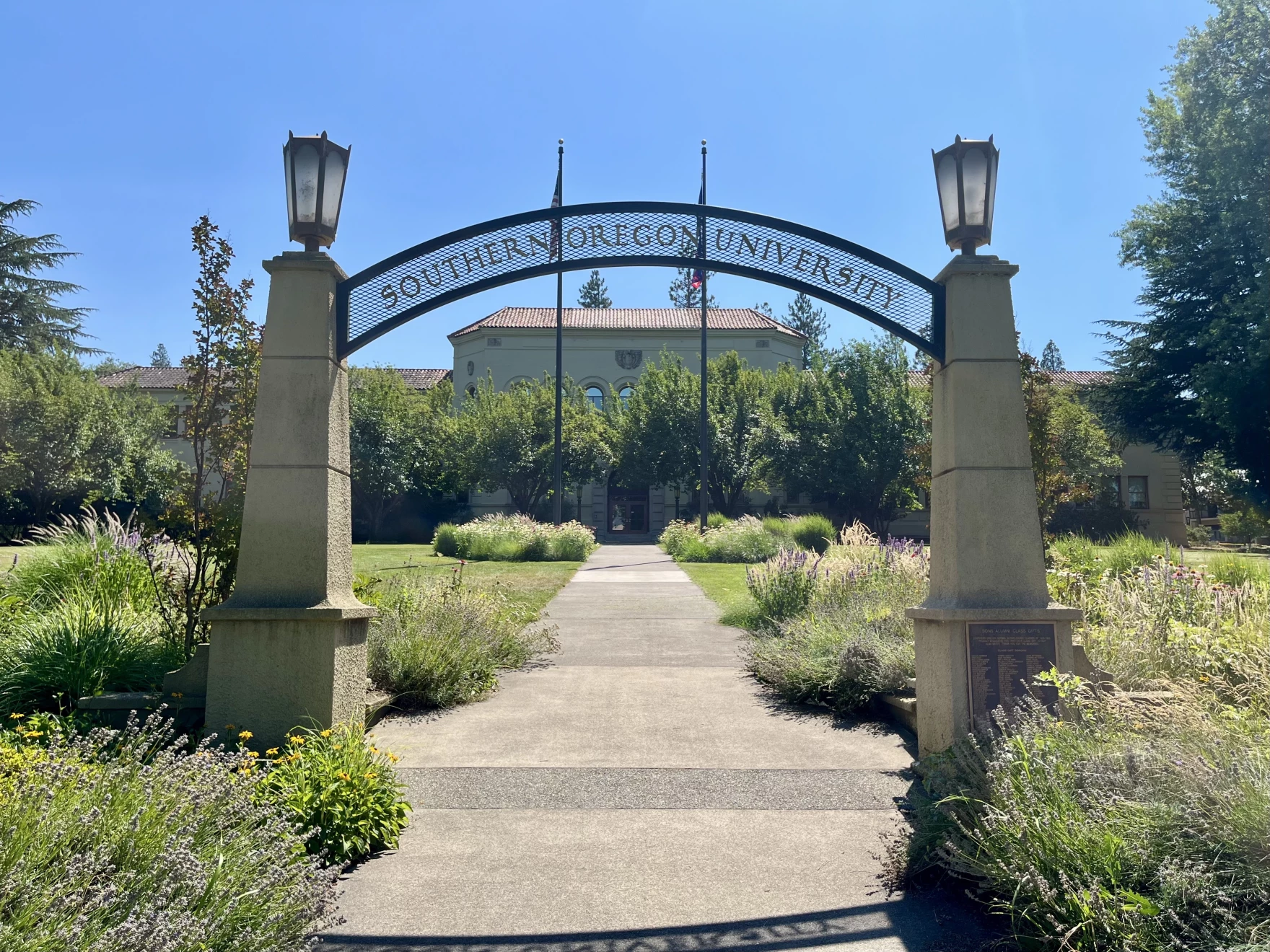 The archway in front of Southern Oregon University's Churchill Hall in an undated provided image.