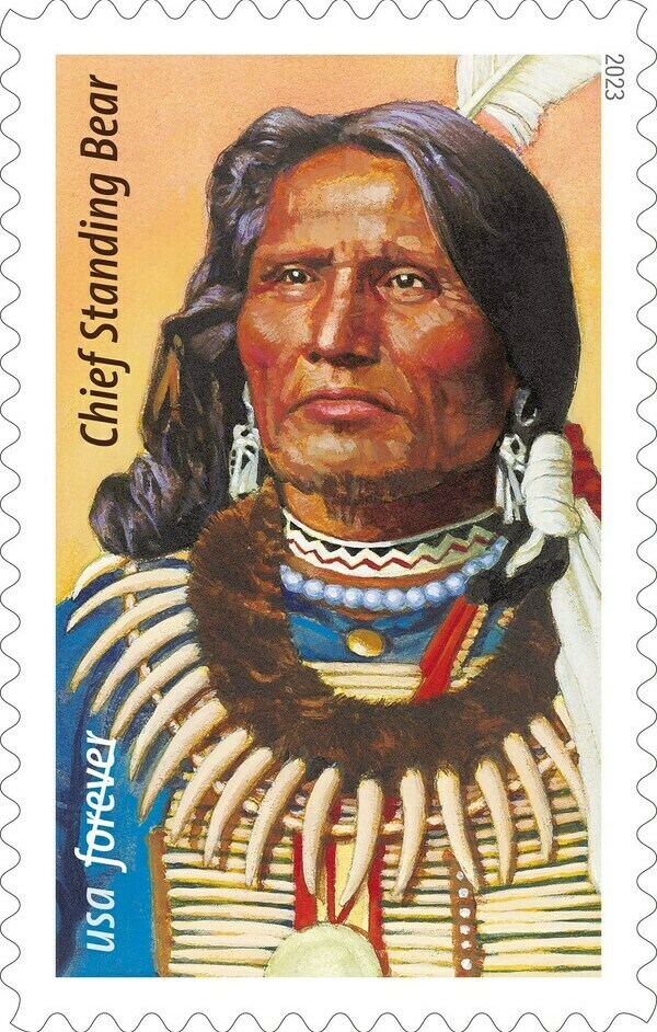 Chief Standing Bear, Native American civil rights icon, is honored on a  postal stamp - OPB