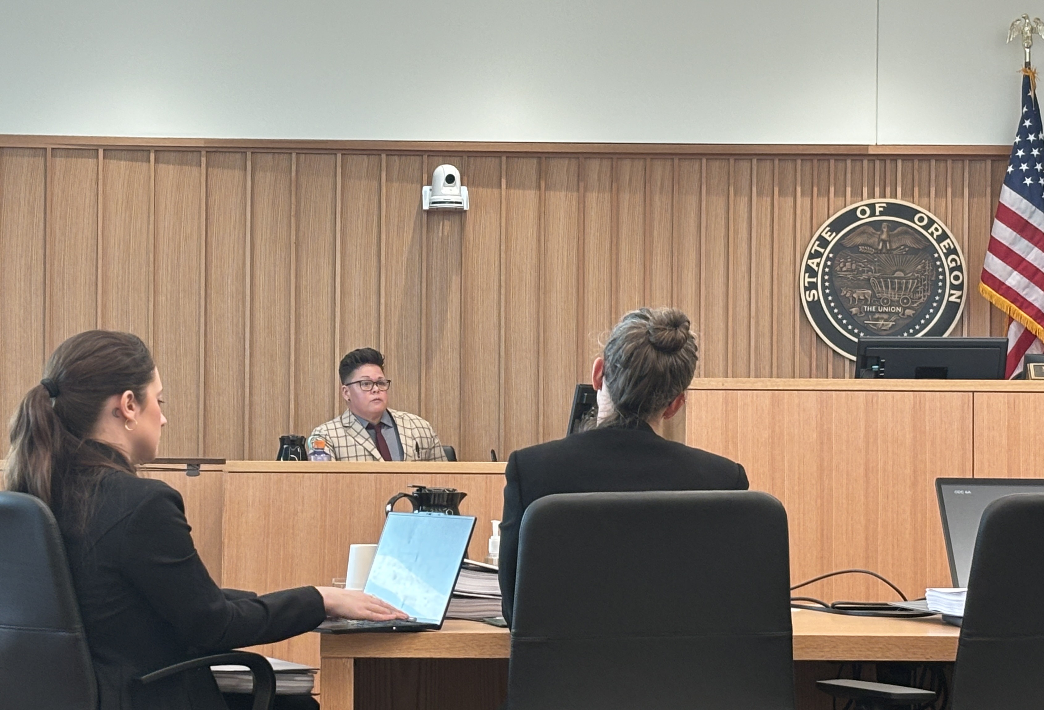 Public Defender of Marion County Executive Director Shannon Wilson testifies in Clackamas County Circuit Court Thursday, Feb. 19.