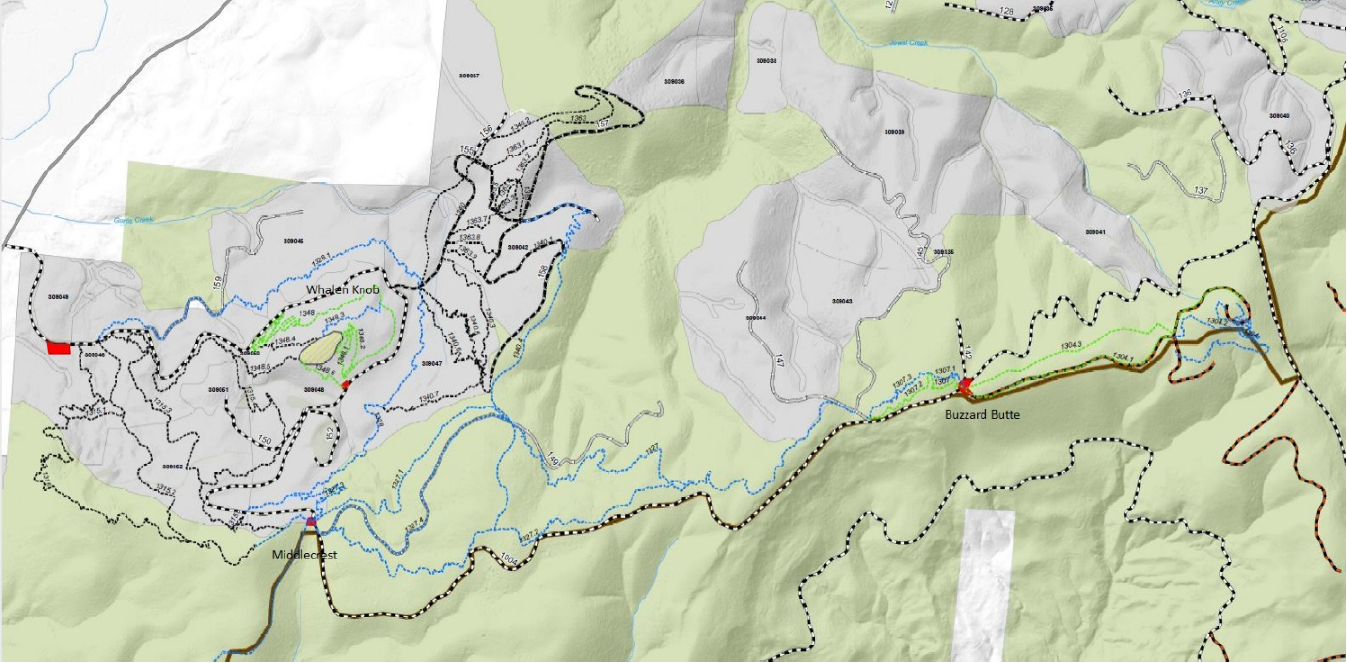 This provided map depicts the proposed mountain biking trail system that is in the final stages of approval by the U.S. Forest Service, located in the Sandlake area near Cape Kiwanda and Cape Lookout.