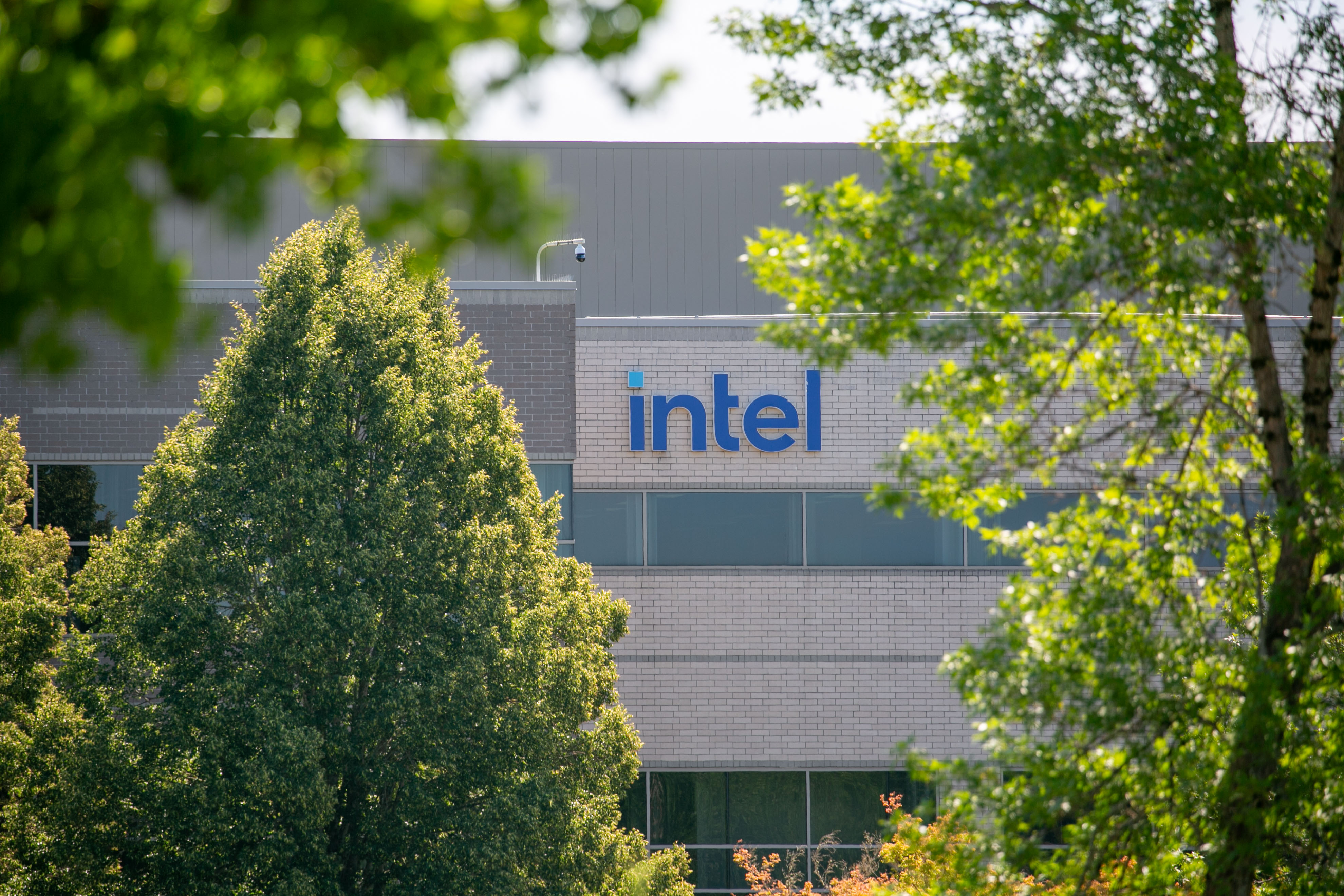 Intel’s Jones Farm Campus in Hillsboro, Ore., July 8, 2025. Intel plans to cut around 2,400 Oregon employees as part of a layoff plan.