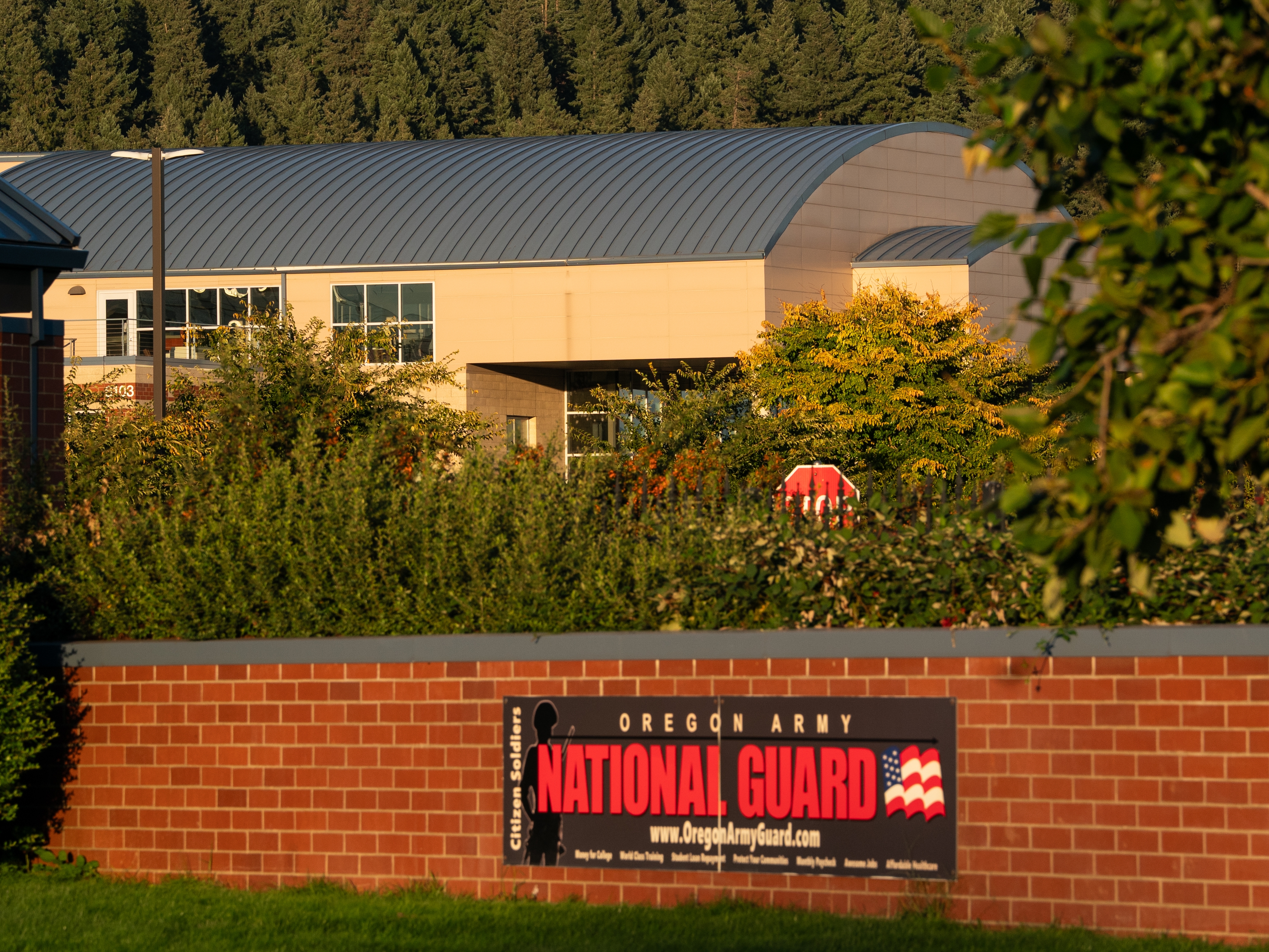 Camp Withycombe on Sunday, Oct. 5, 2025. The camp serves as headquarters for several Oregon Army National Guard military units.