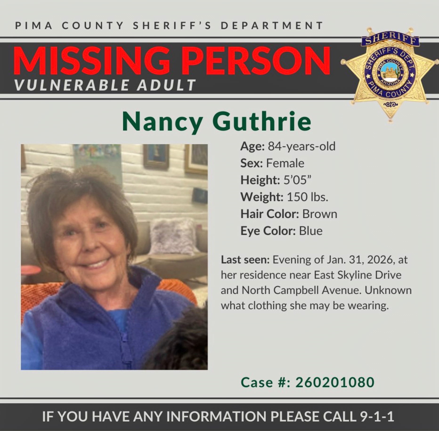 One week since Nancy Guthrie was last seen, here's what we know - OPB
