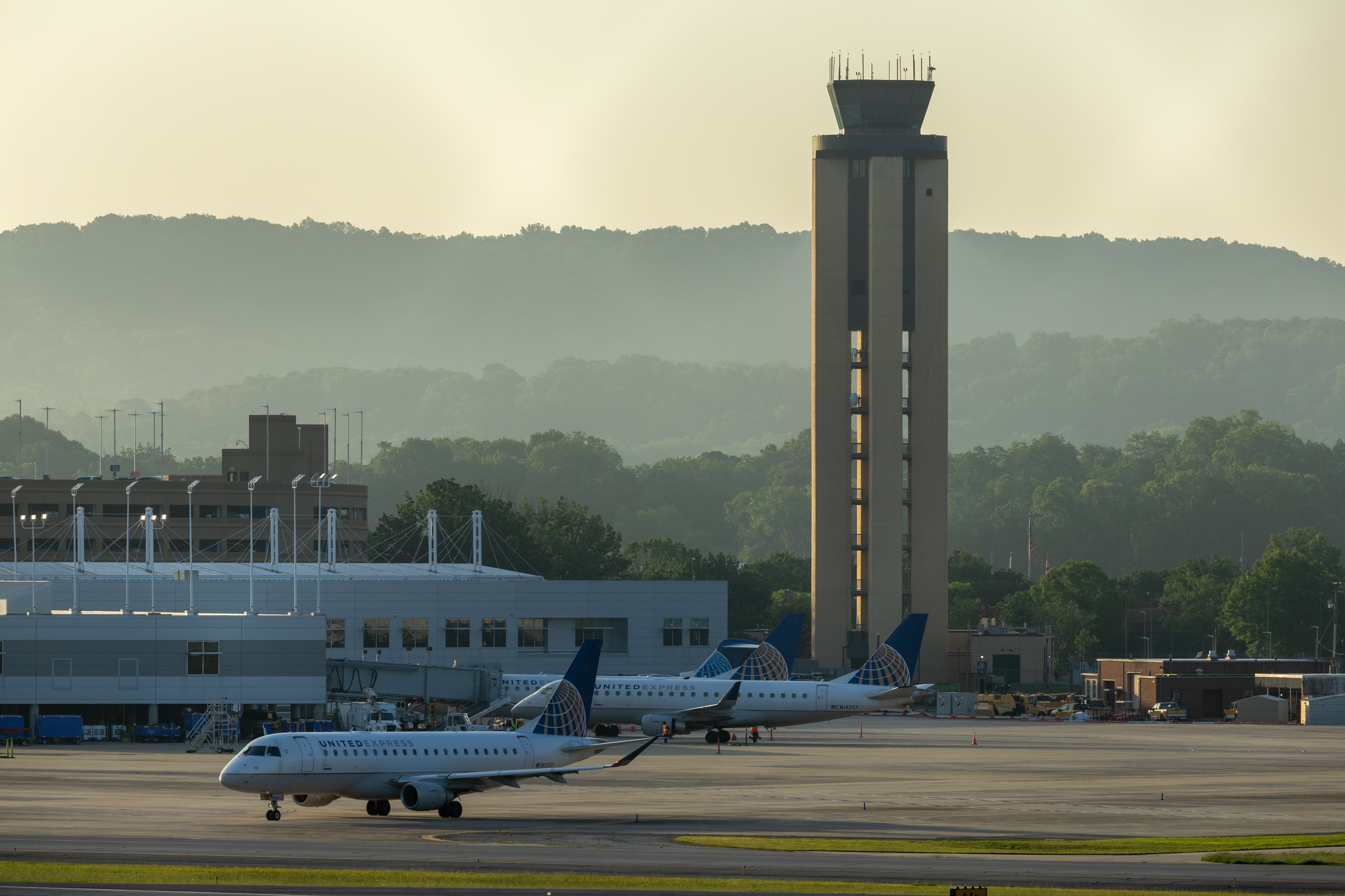 The air traffic control tower at Birmingham-Shuttlesworth International Airport in Birmingham, Ala. on June 21, 2025. Following a spate of technical outages and staffing shortages, the Trump administration is focusing on reforming the air traffic control system, including the possibility of privatization.