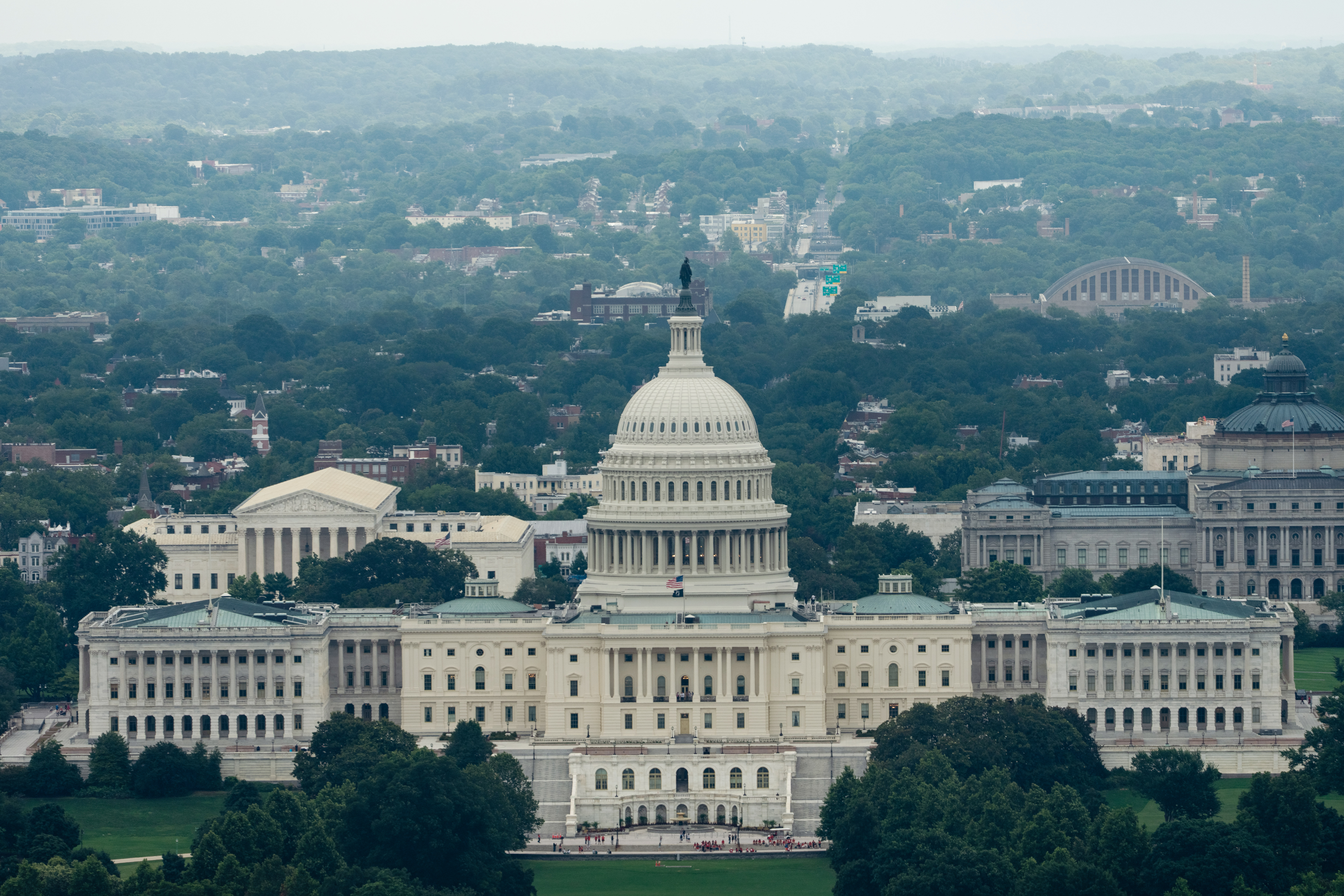 The U.S. Capitol is seen from the Washington Monument, Thursday, July 9, 2026, in Washington.
