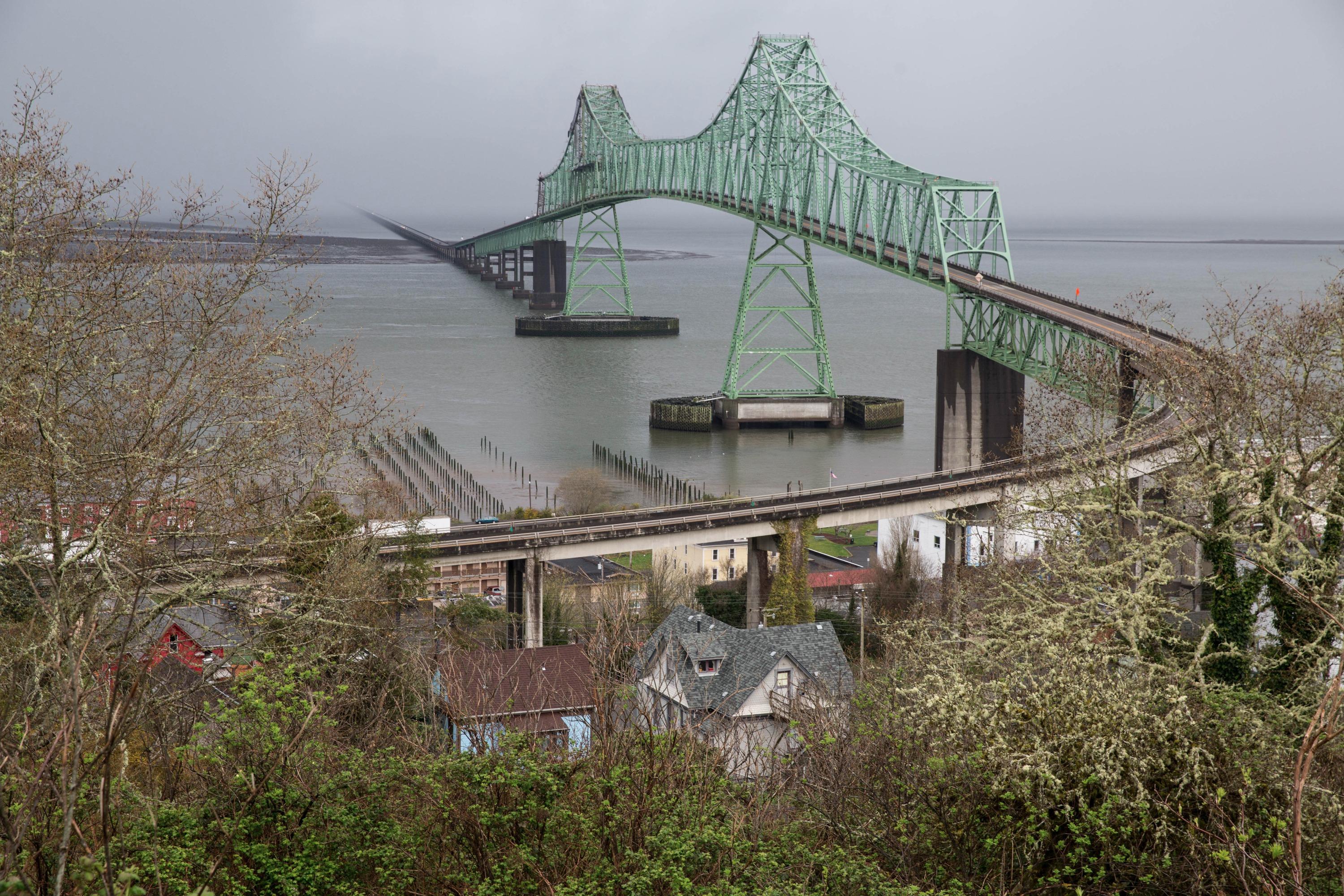 The Astoria-Megler bridge, designed by Conde McCullough, stretches 4.1 miles between Oregon and Washington. It has been featured in movies such as "The Kindergarten Cop," "Short Circuit" and "The Goonies."