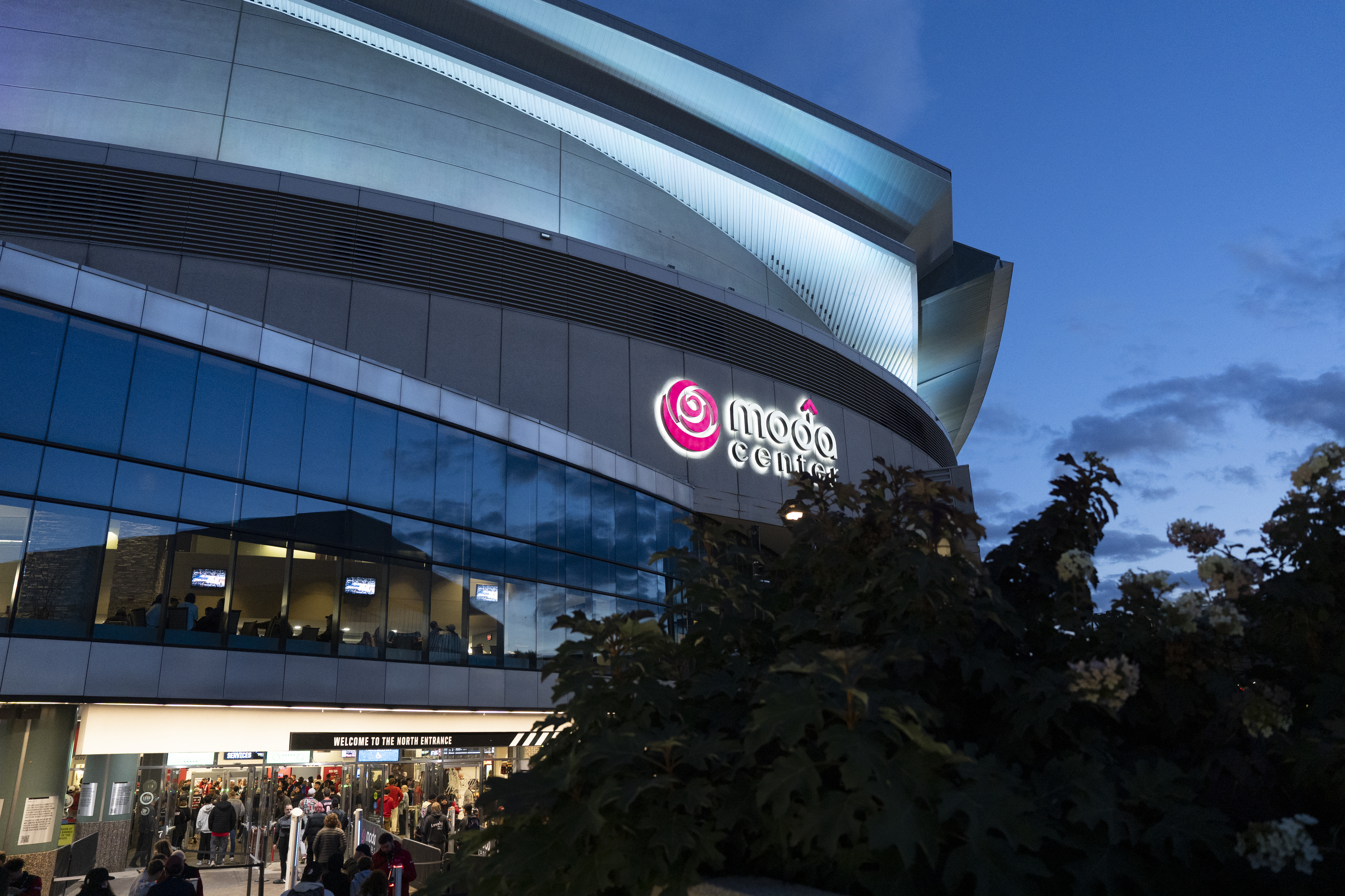 FILE - The Moda Center on Oct. 22, 2025 in Portland, Ore.