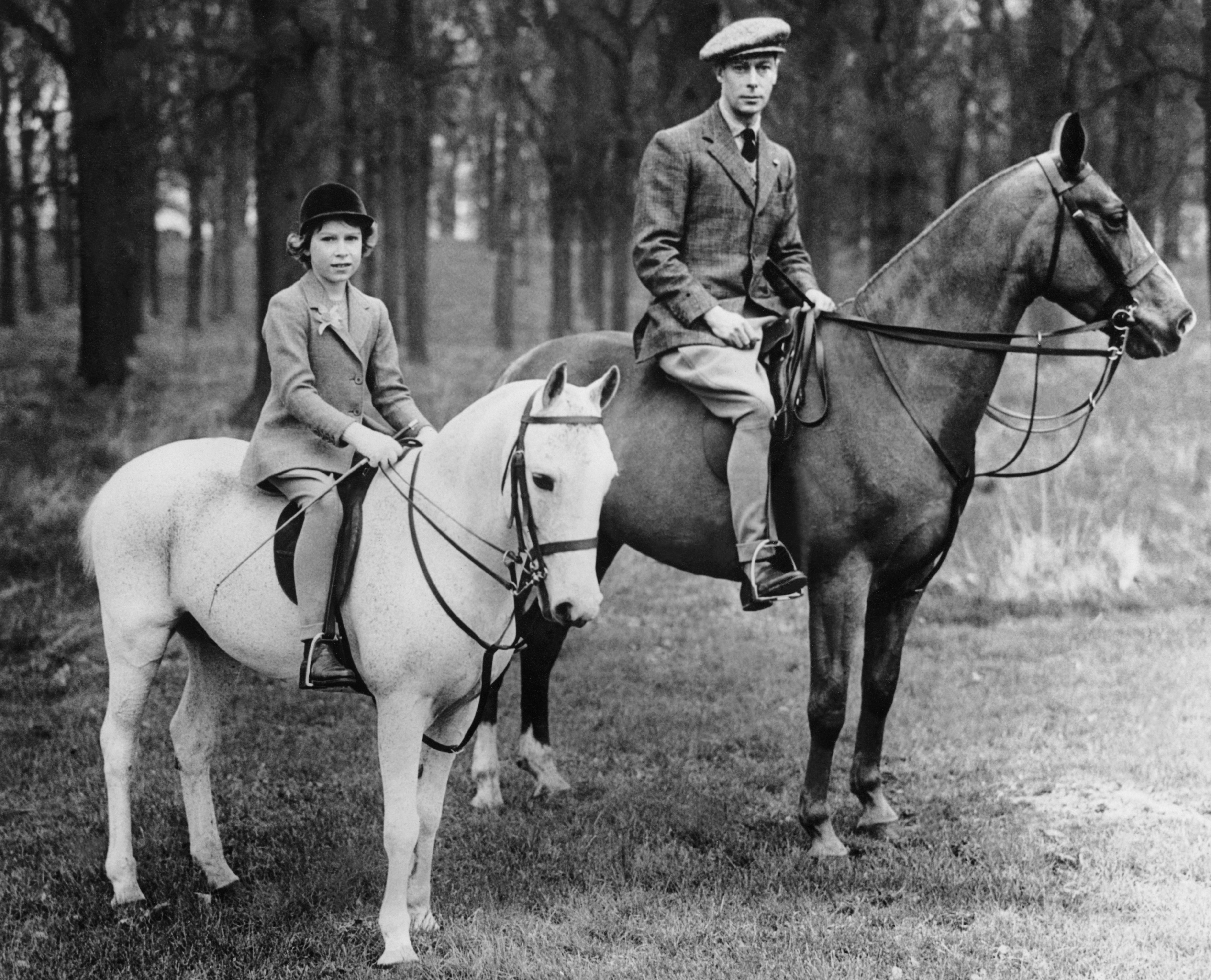 King George VI, Queen Elizabeth, and their two daughters