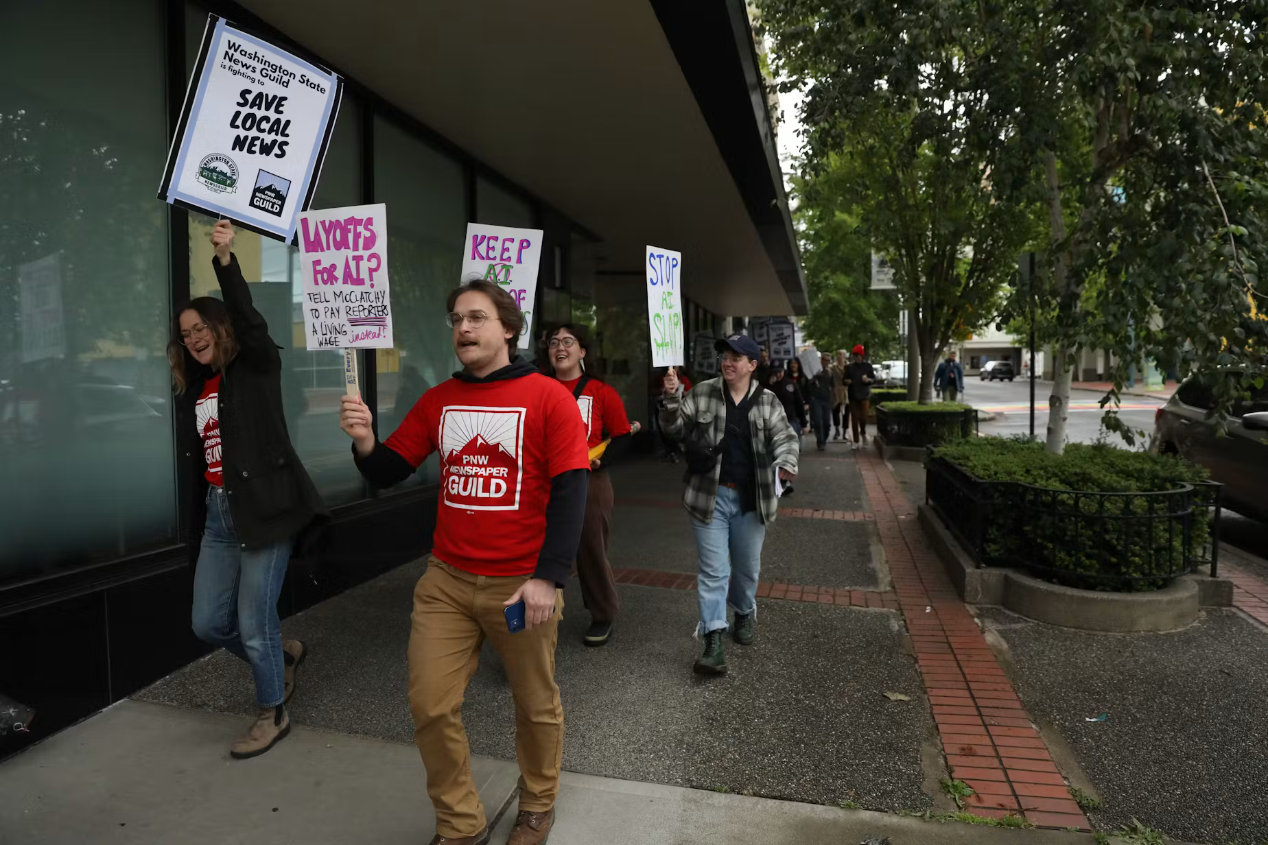 McClatchy newspaper reporters in Washington strike for higher pay, better AI regulations
